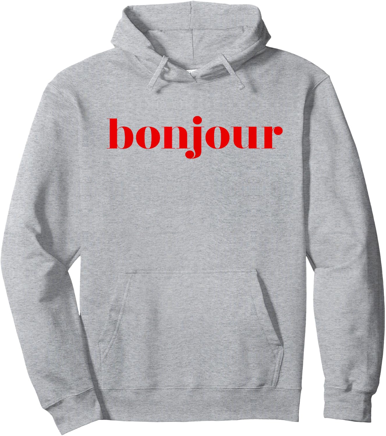 Bonjour - French Lover Gift Hoodie - Hoodie | Ash