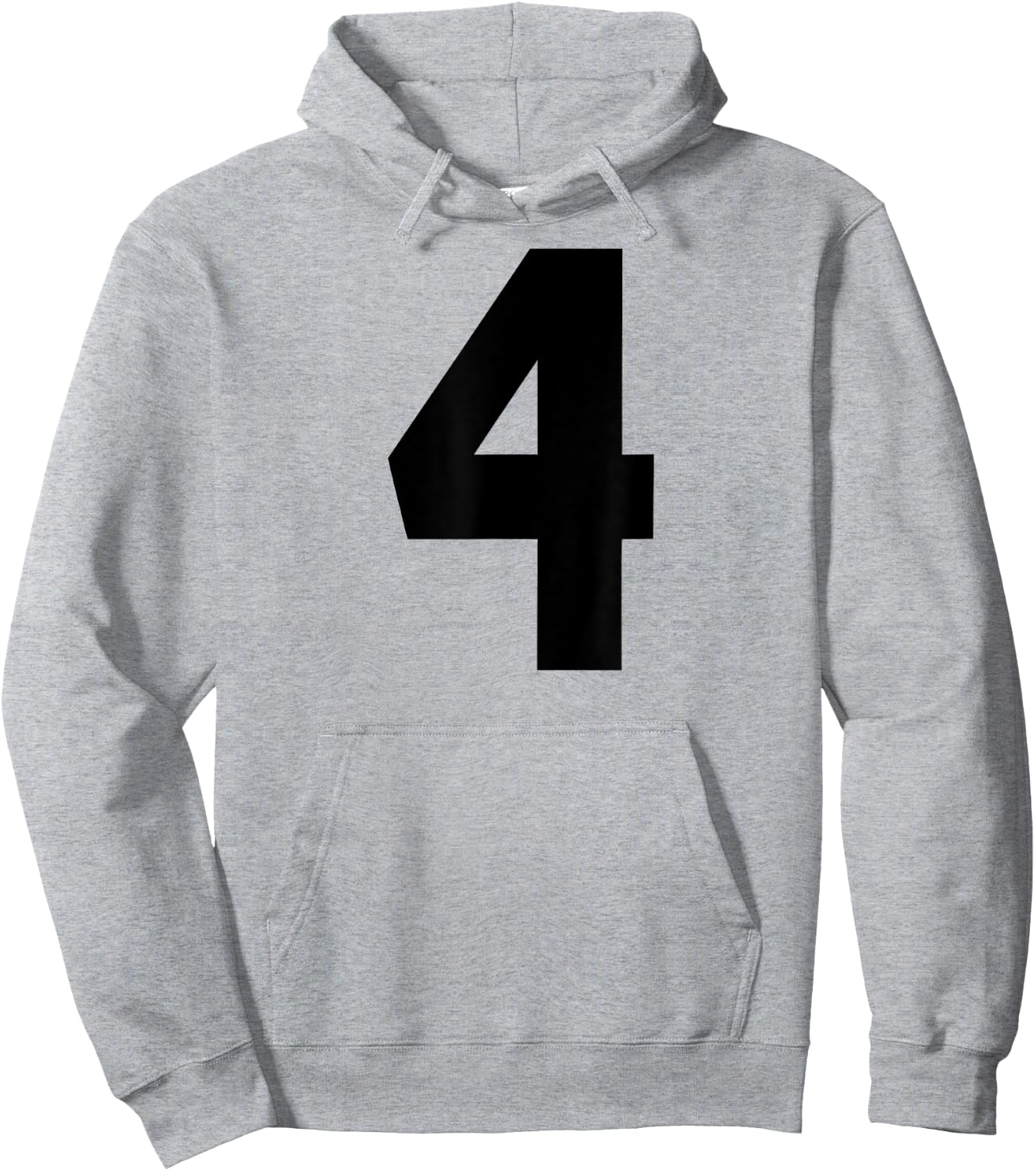 Number #4 Black Number Hoodie - Hoodie | Ash