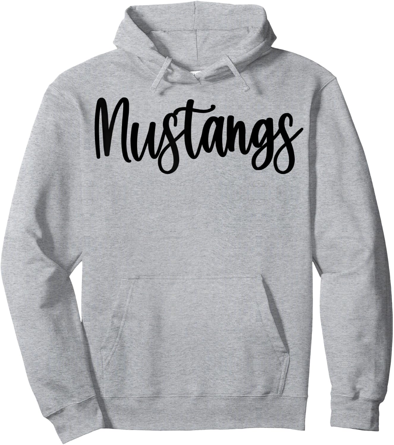 Mustangs School Spirit Team Mascot Game Night Hoodie - Hoodie | Ash