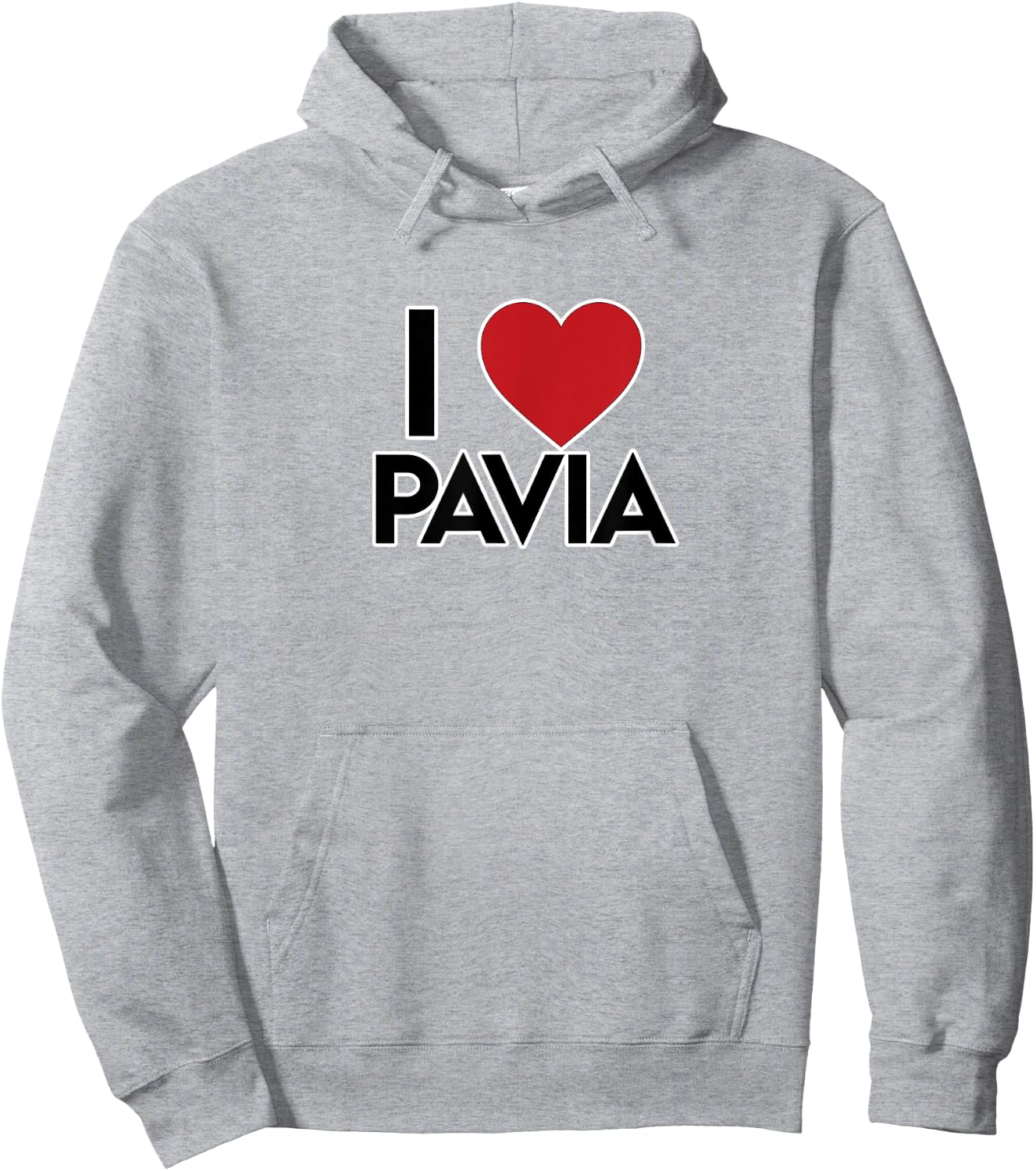 I LOVE PAVIA, City in Italy with Heart Hoodie - Hoodie | Ash