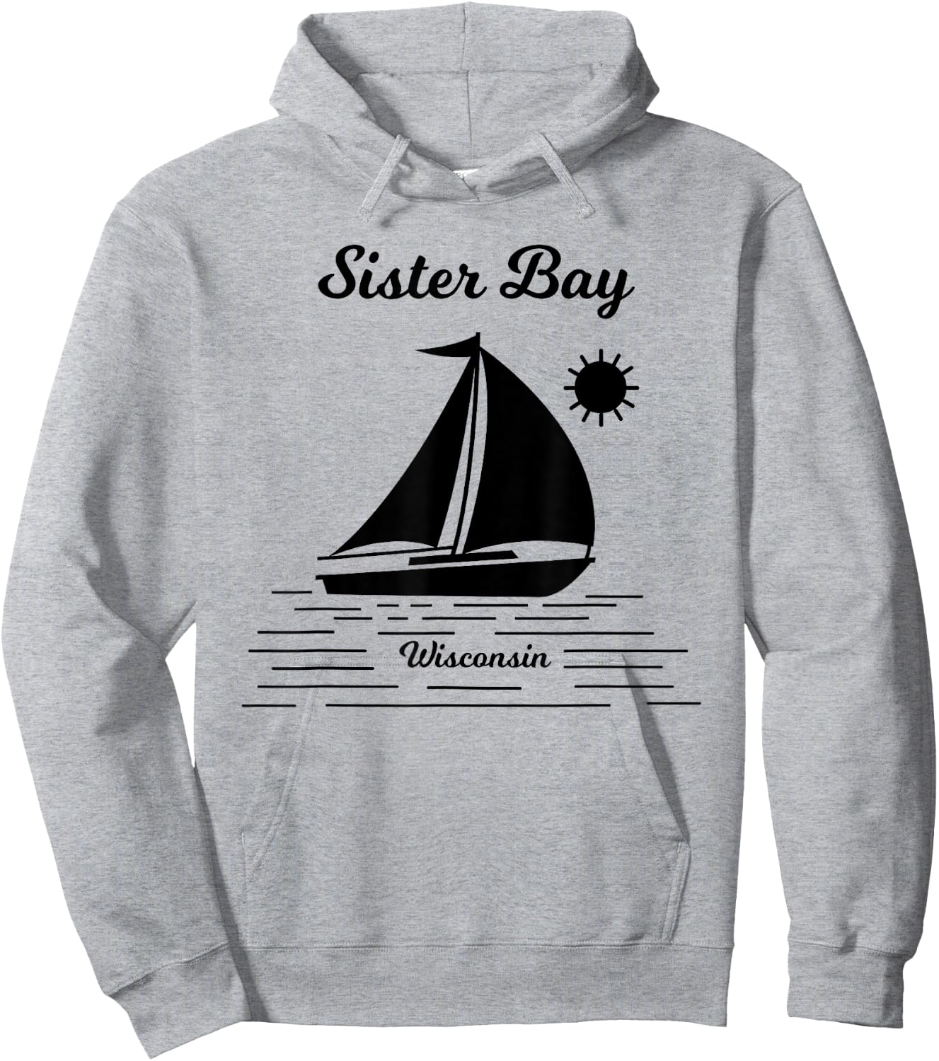 Sister Bay Door County Wisconsin Hoodie - Hoodie | Ash