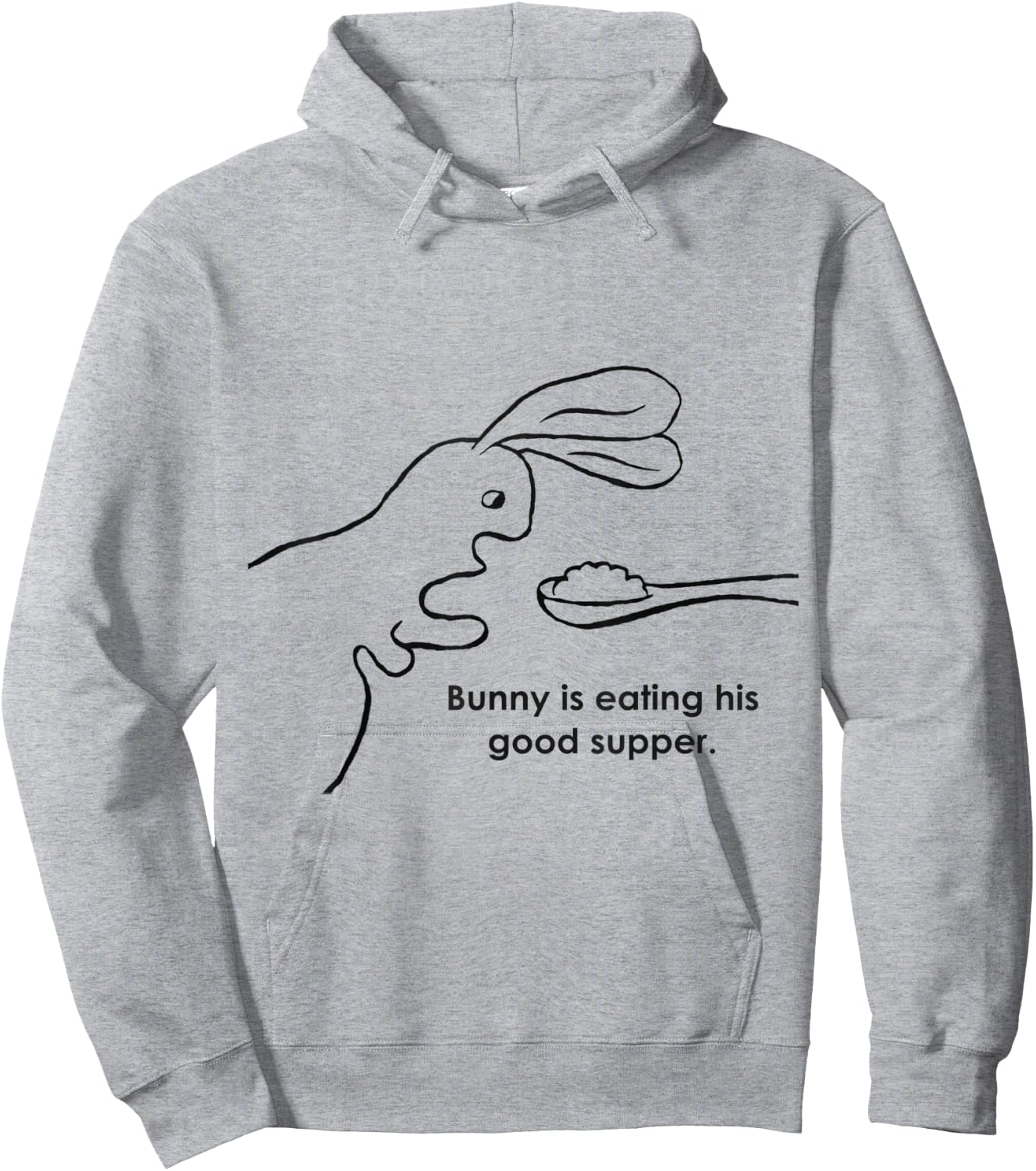 Bunny Is Eating His Good Supper Hoodie - Hoodie | Ash