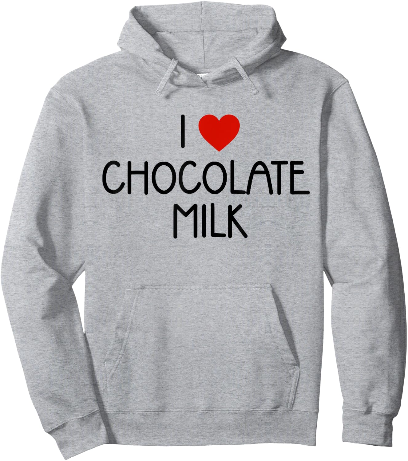 I Love Chocolate Milk Heart Milk Lover Hoodie - Hoodie | Ash