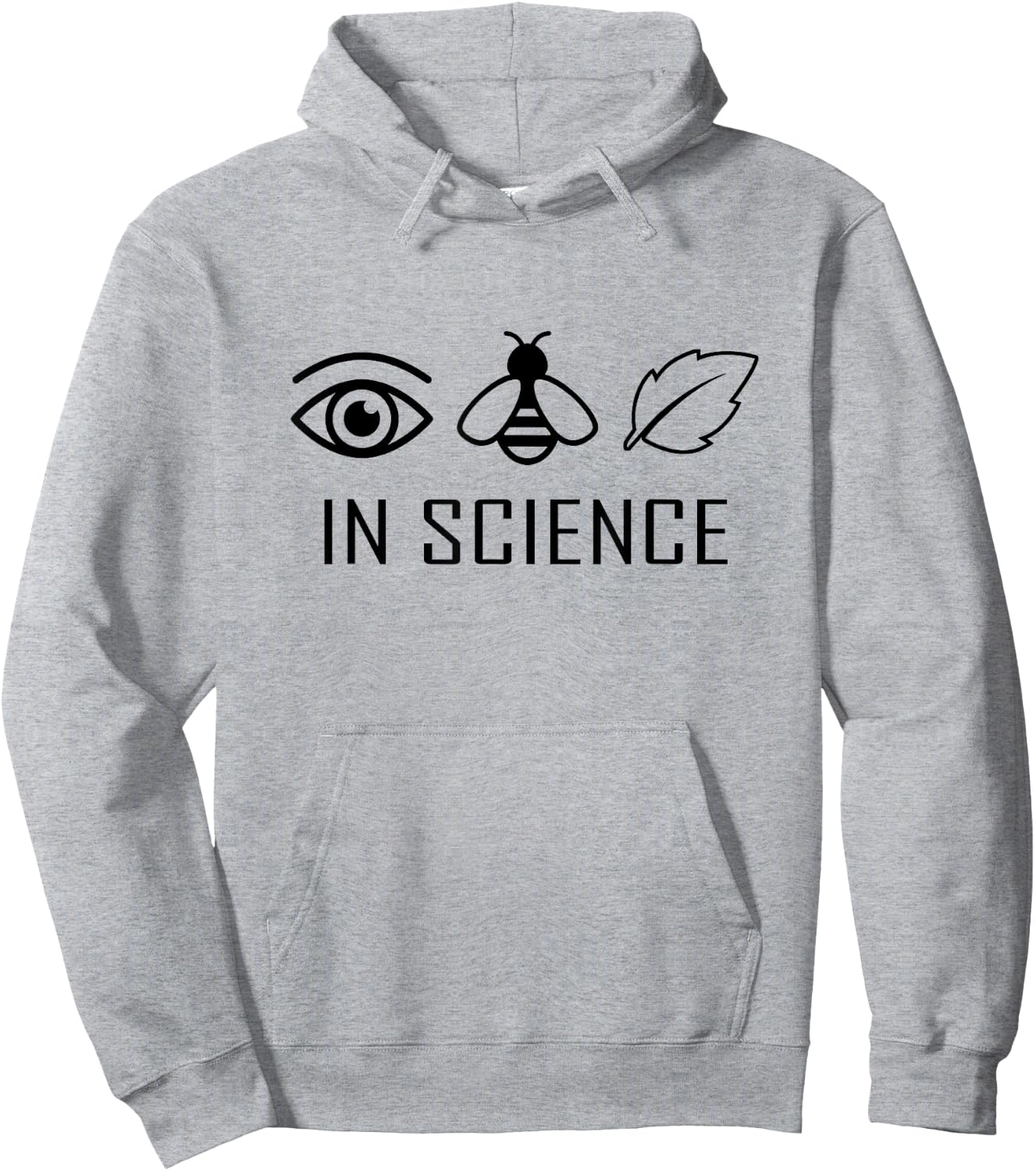 I believe in science - Eye Bee Leaf Hoodie - Hoodie | Ash