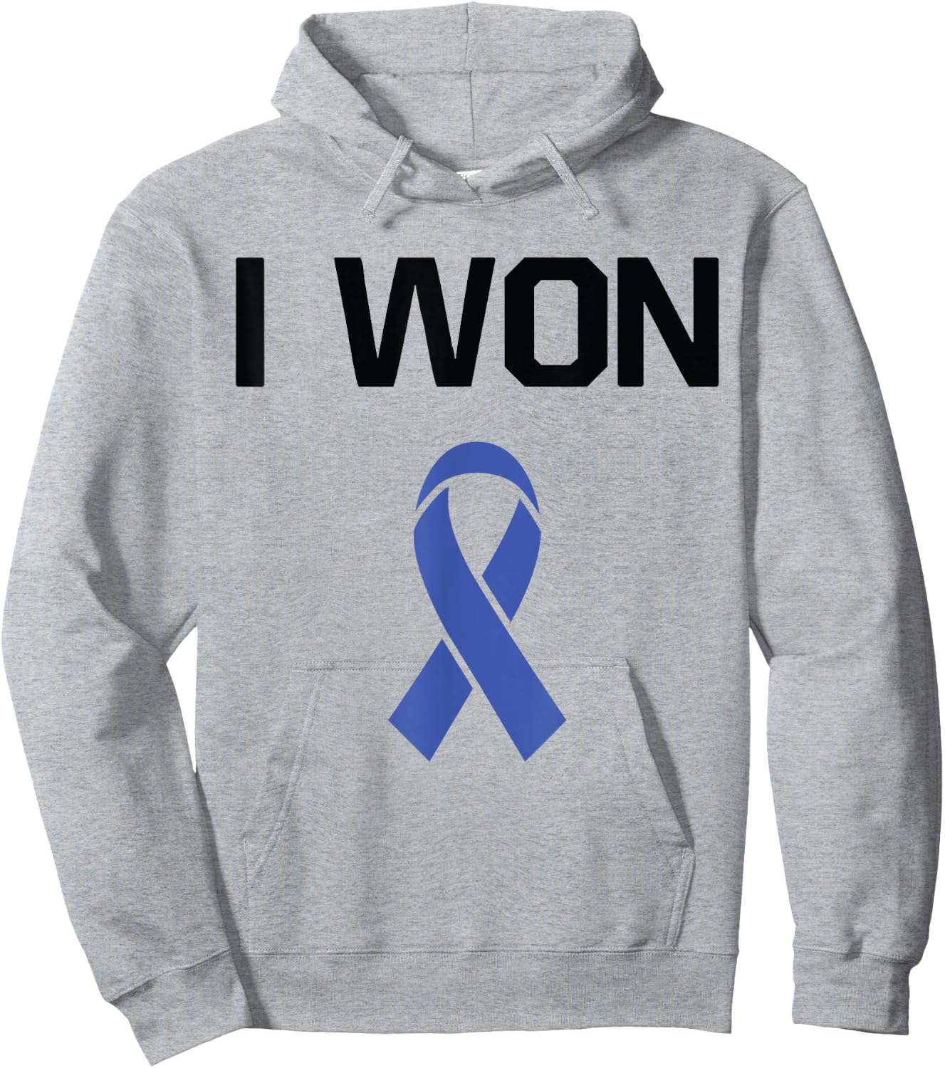 I Won - Fighter Warrior Rectal Cancer Awareness Hoodie - Hoodie | Ash