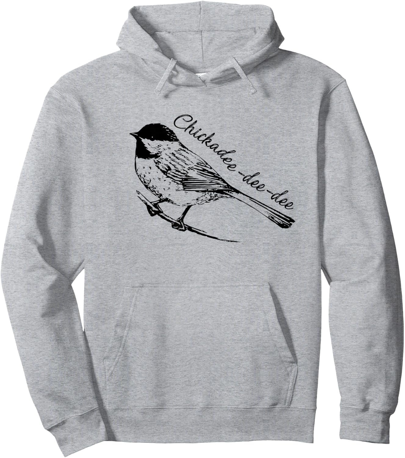 Black Capped Chickadee Bird Shirt Hoodie - Hoodie | Ash