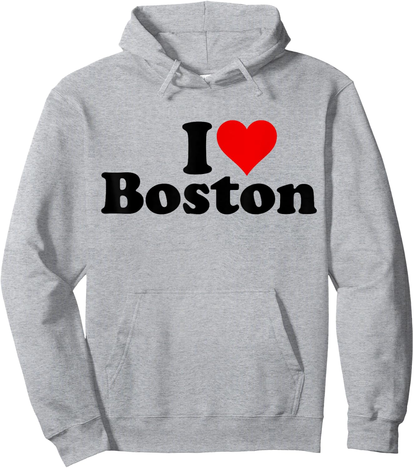 I Heart Love Boston Massachusetts Hoodie - Hoodie | Ash