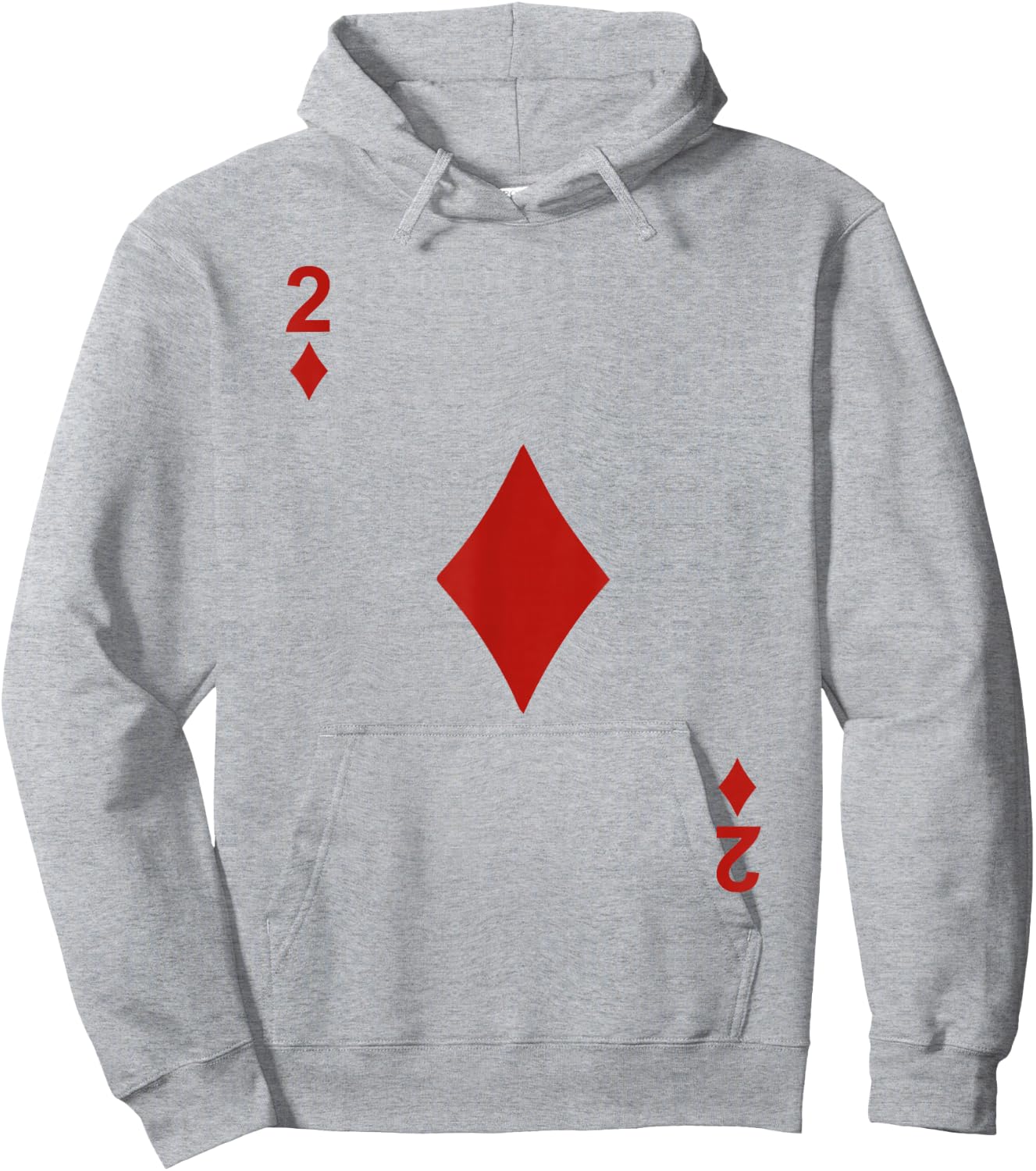 Two of Diamond Blackjack Cards Poker 21 2 shirt Hoodie - Hoodie | Ash