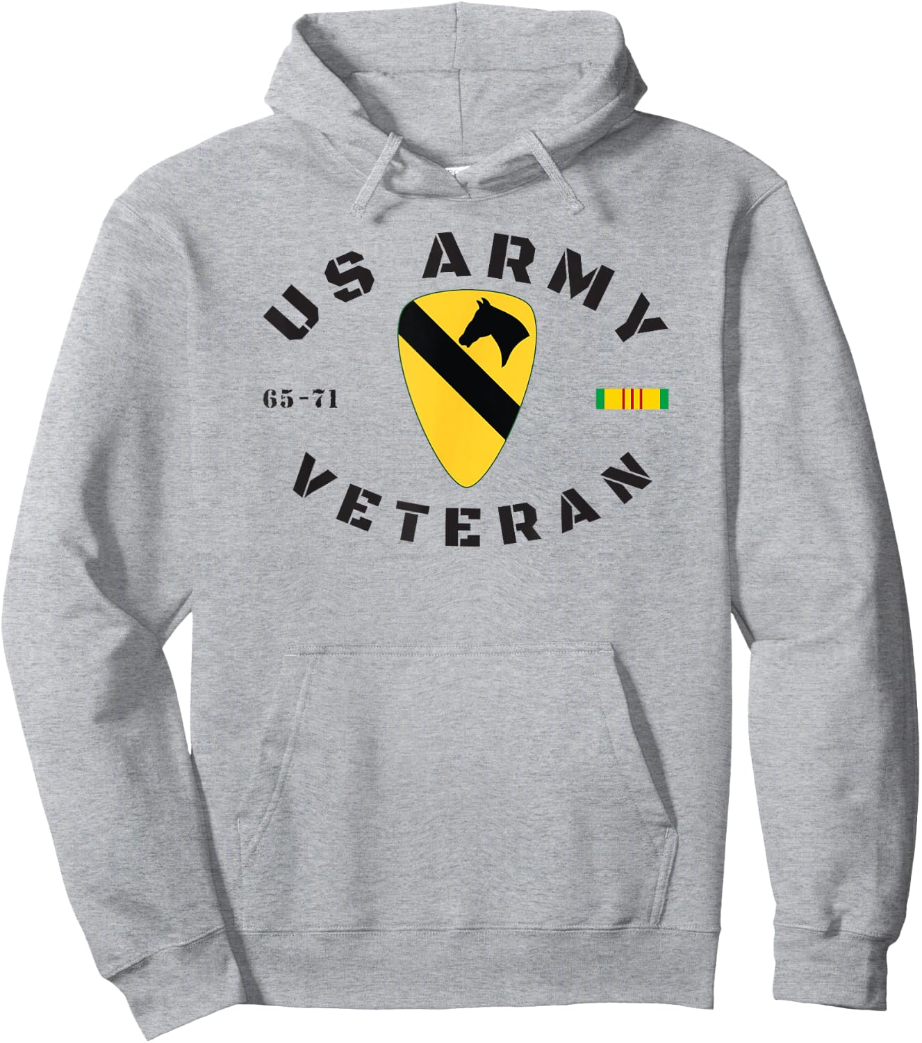 Us Army 1st Cav Vietnam Vet Hoodie - Hoodie | Ash