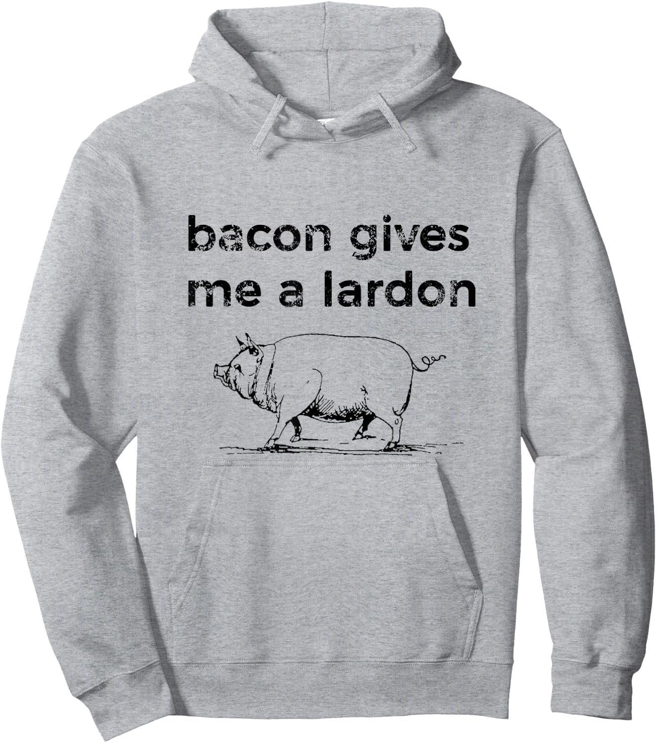 Funny Bacon -Shirt - Bacon gives me a lardon Hoodie - Hoodie | Ash