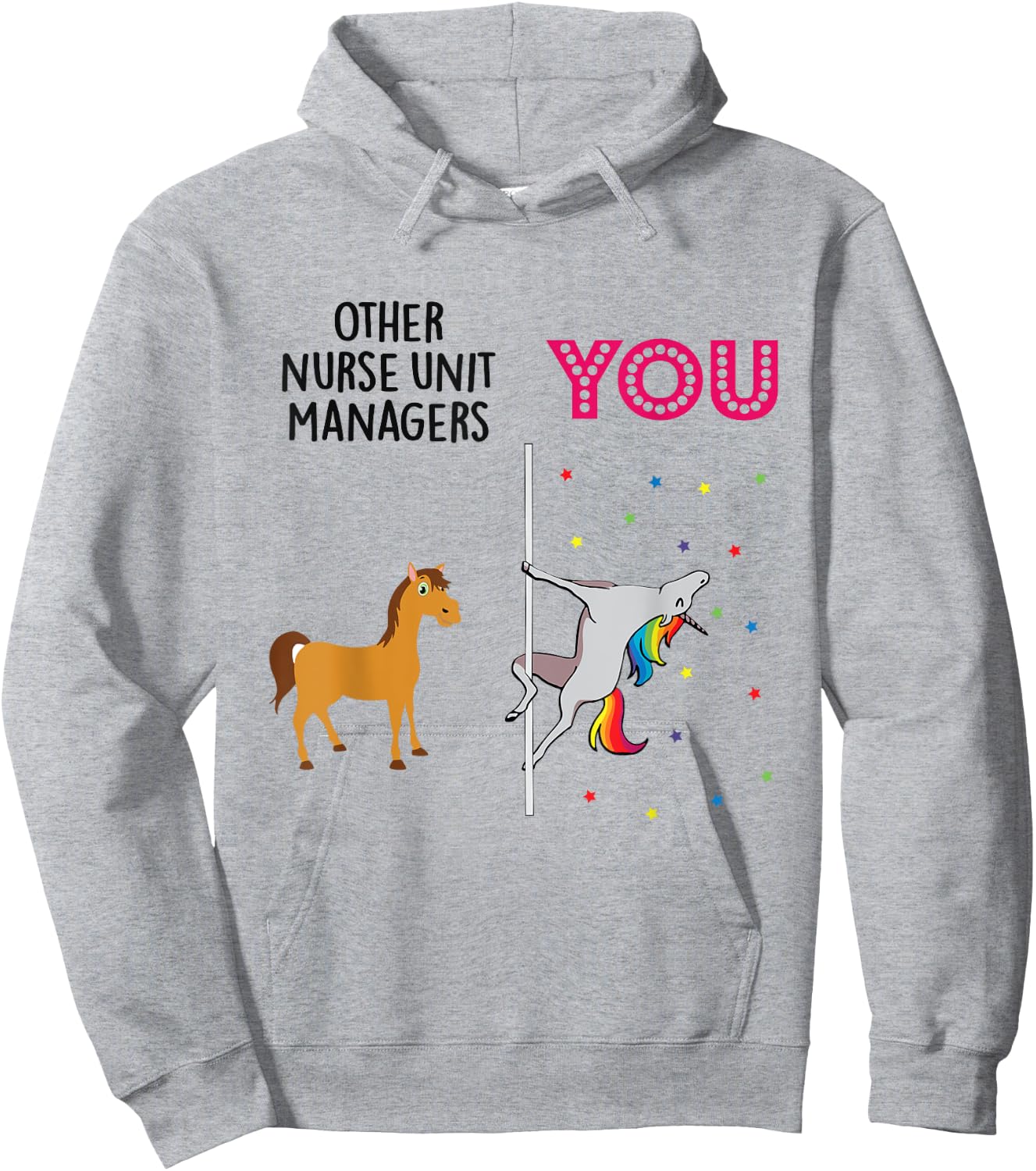 Nurse Unit Manager Funny Unicorn Hoodie - Hoodie | Ash