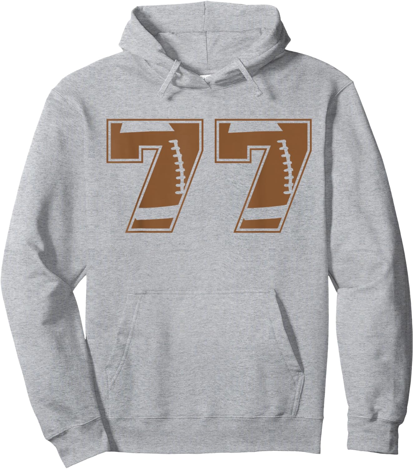 Football 77 Jersey Number Hoodie - Hoodie | Ash