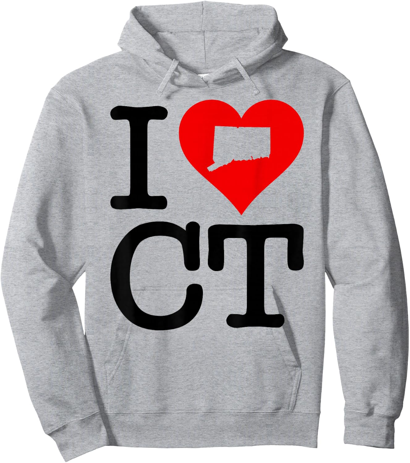 I Love Heart Connecticut Ct Hoodie - Hoodie | Ash