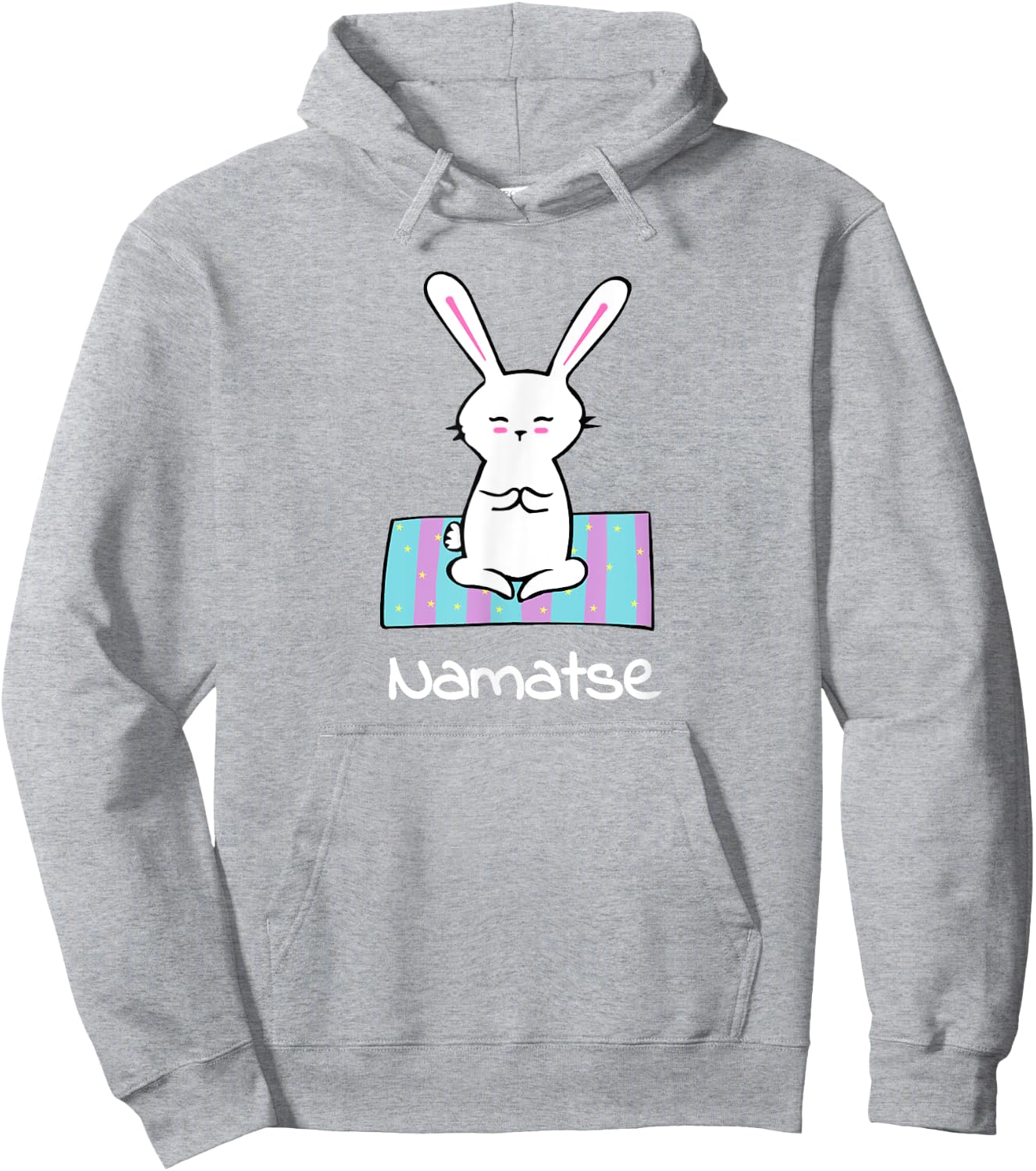 Namaste Yoga Bunny Funny For Yoga Lovers Hoodie - Hoodie | Ash