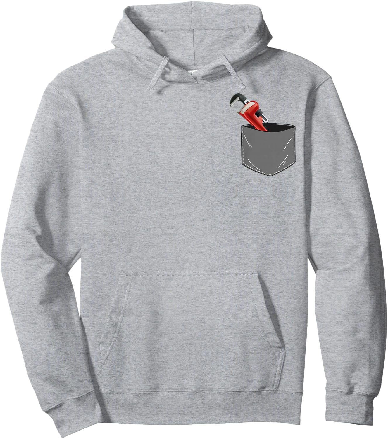 Plumbing Plumber Pipe Wrench Pocket Vintage Hoodie - Hoodie | Ash