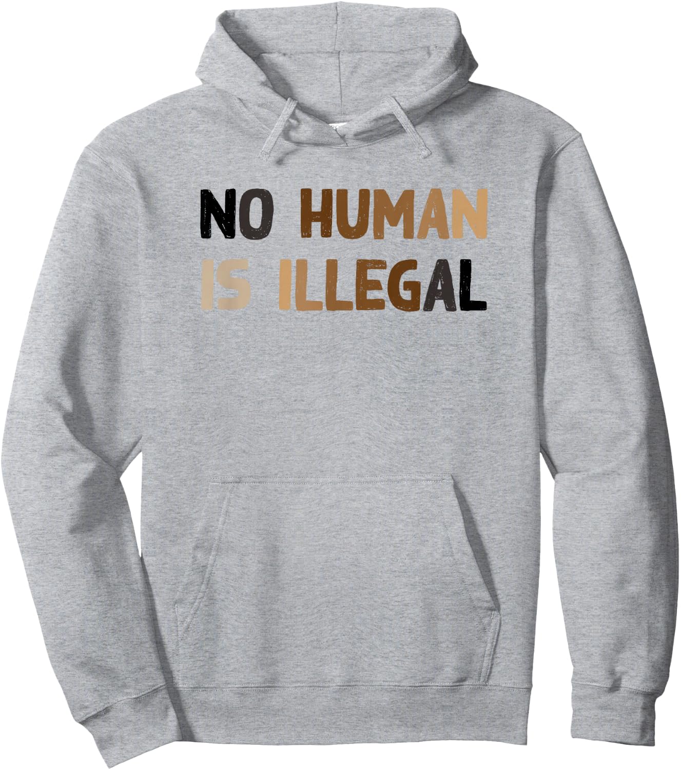 No Human is Illegal - Pro-Immigration Hoodie - Hoodie | Ash