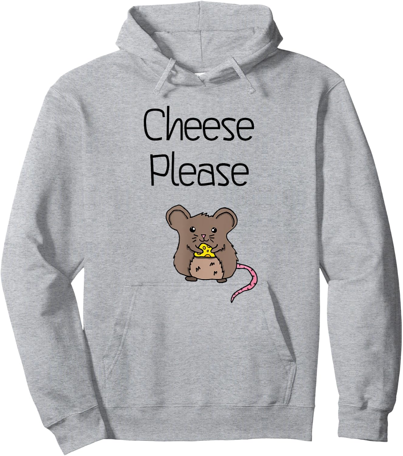 Cute Kawaii Cheese Please Mouse for Mice Lovers Hoodie - Hoodie | Ash