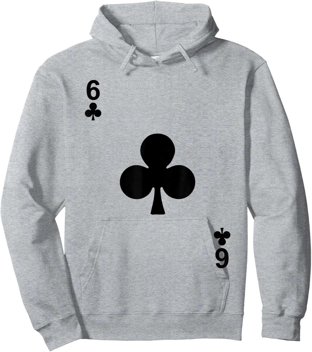 Six of Clubs Blackjack Cards Poker 21 6 Shirt Hoodie - Hoodie | Ash