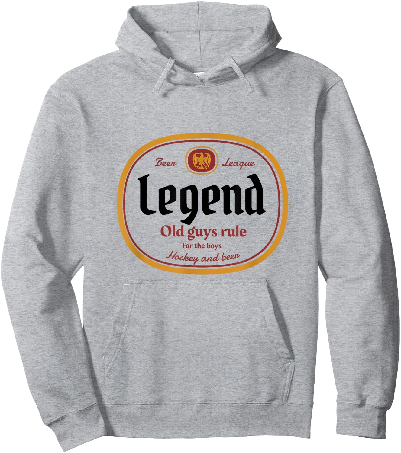 Beer League Legend Hockey Beer Label Hoodie - Hoodie | Ash