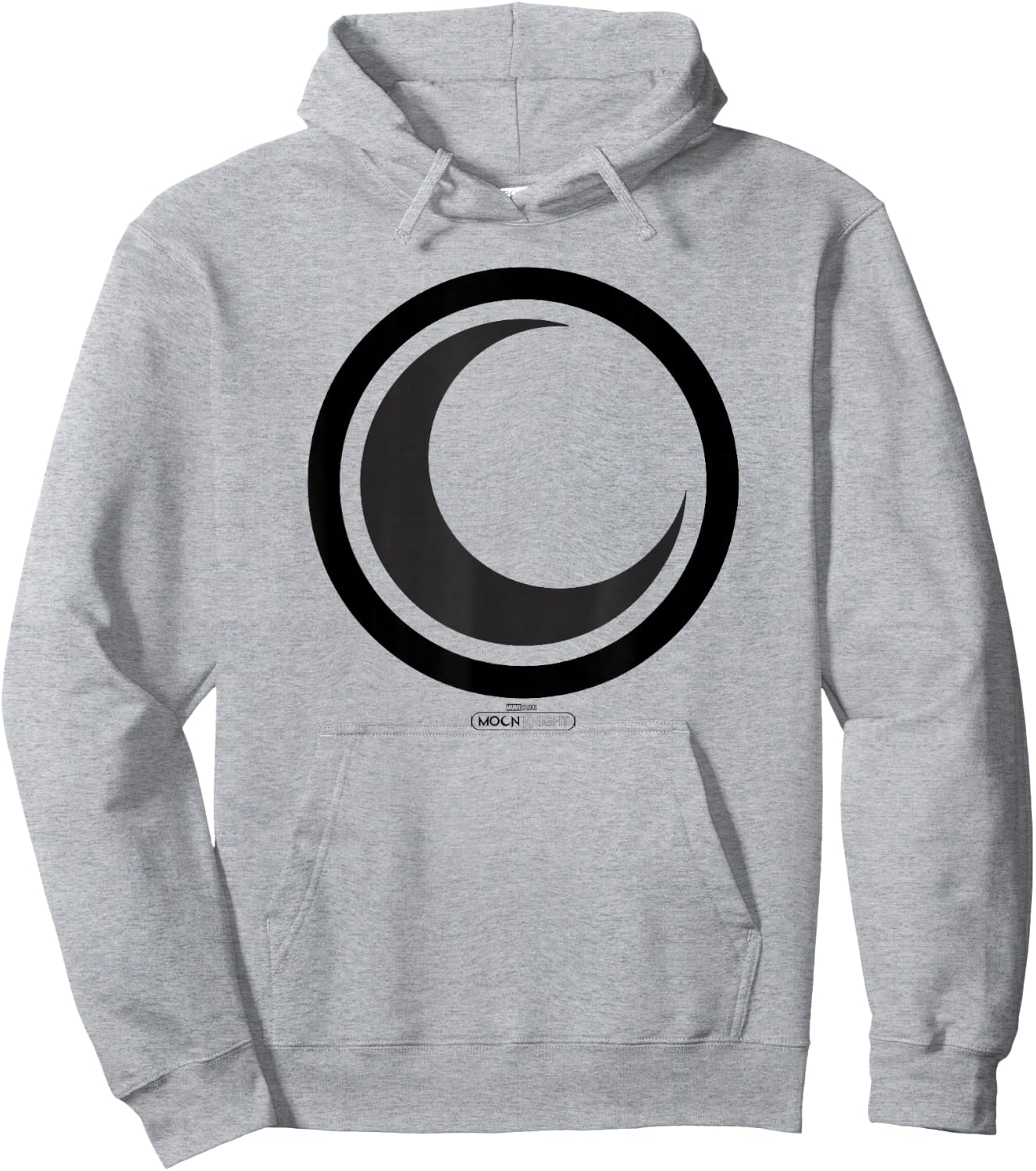 Marvel Moon Knight Crescent Moon Icon Dark Hoodie - Hoodie | Ash