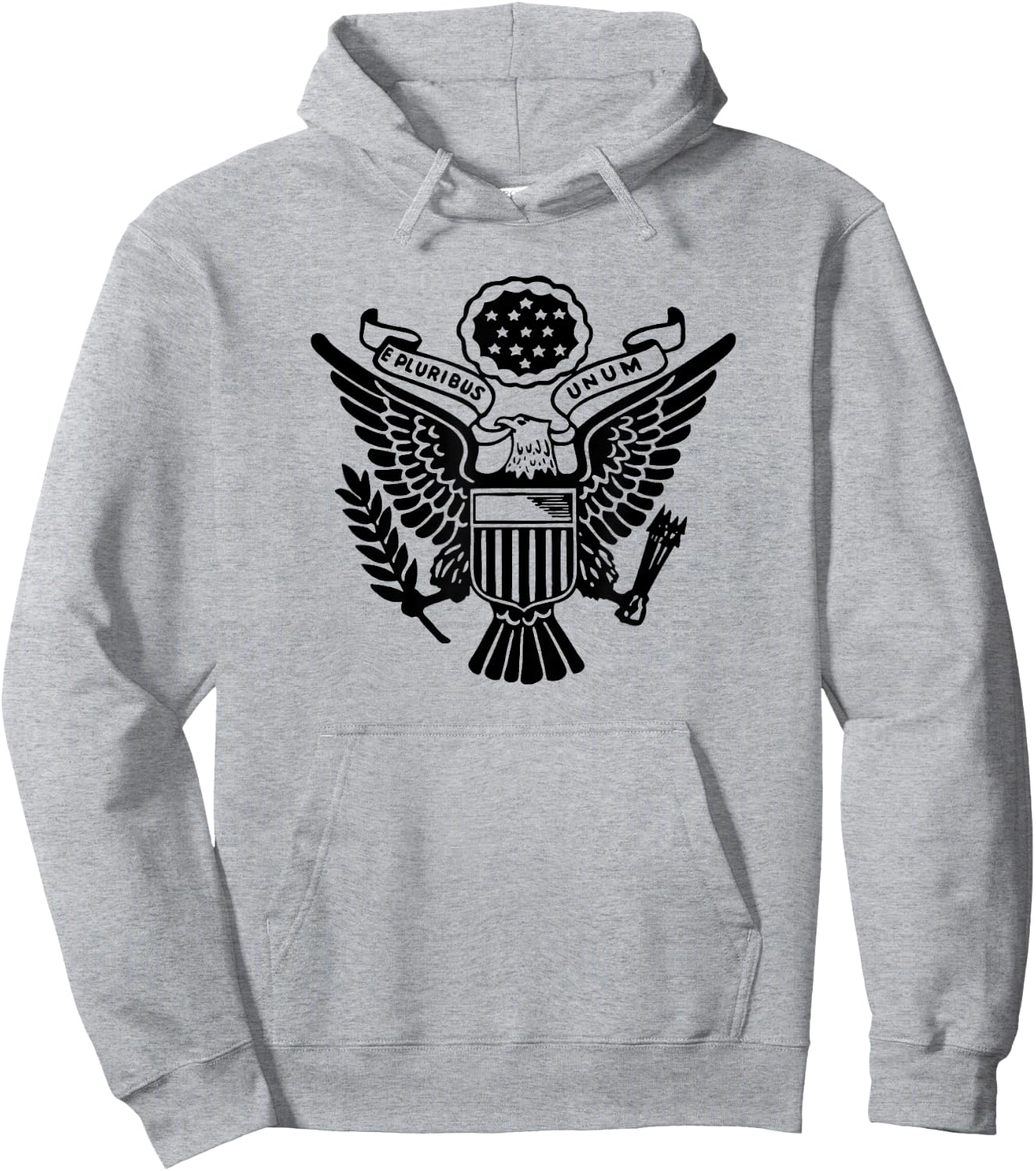 E Pluribus Unum US Eagle Crest Hoodie - Hoodie | Ash