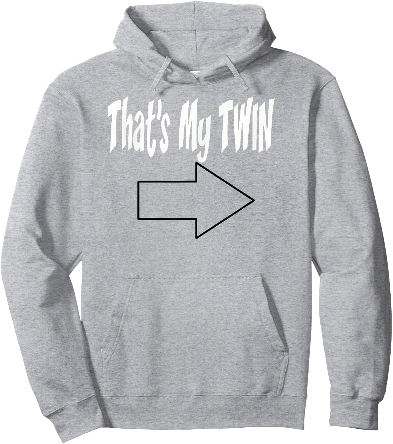 Thats My Twin Arrow Point to Left T Shirt Hoodie - Hoodie | Ash