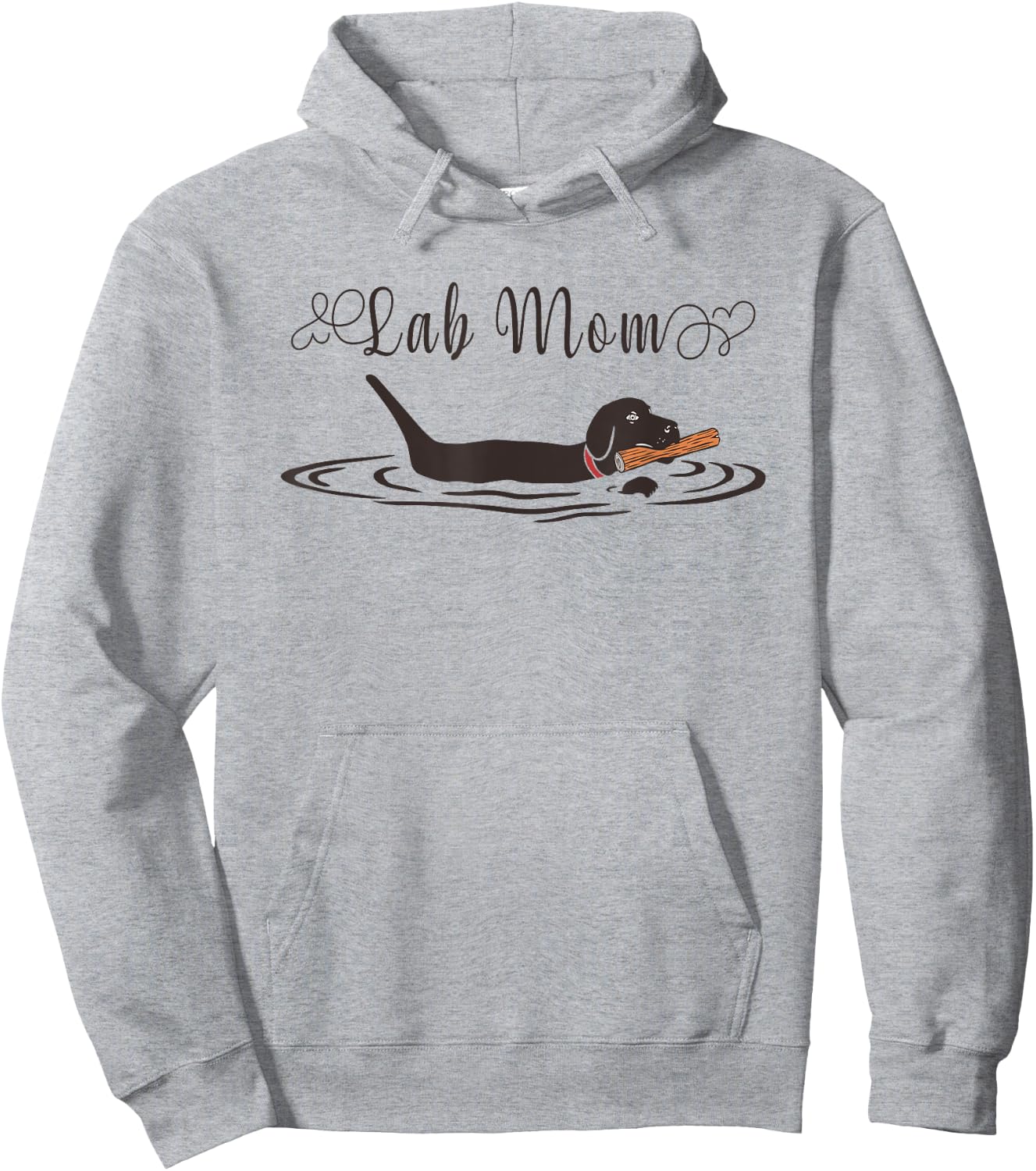 Lab Mom Black Labrador Retriever Hoodie - Hoodie | Ash