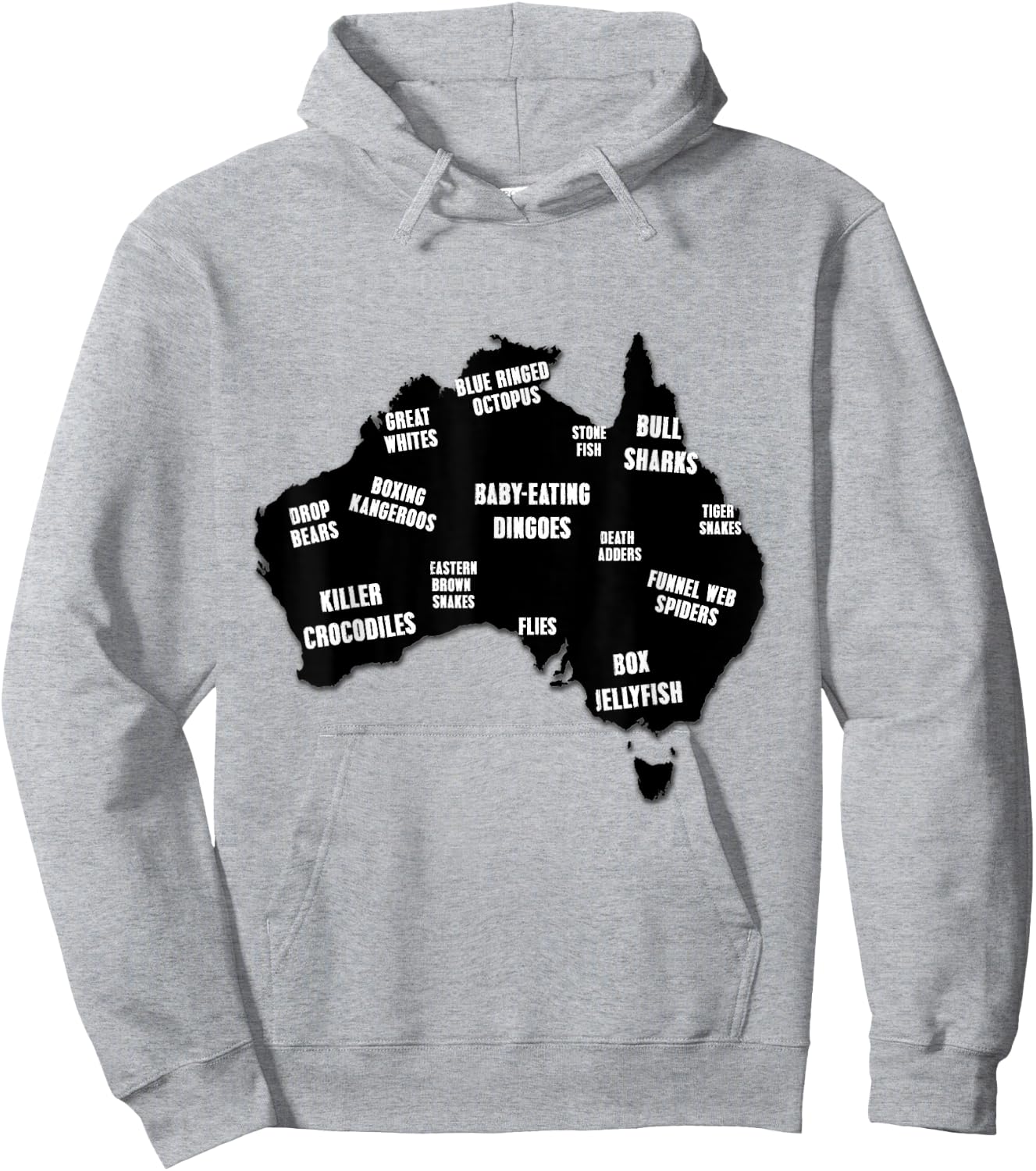 Funny Dangerous Animals of Australia Hoodie - Hoodie | Ash