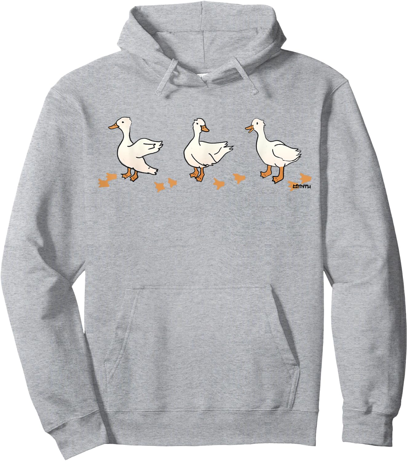 Ducks in a Row Cute Animal Hoodie - Hoodie | Ash
