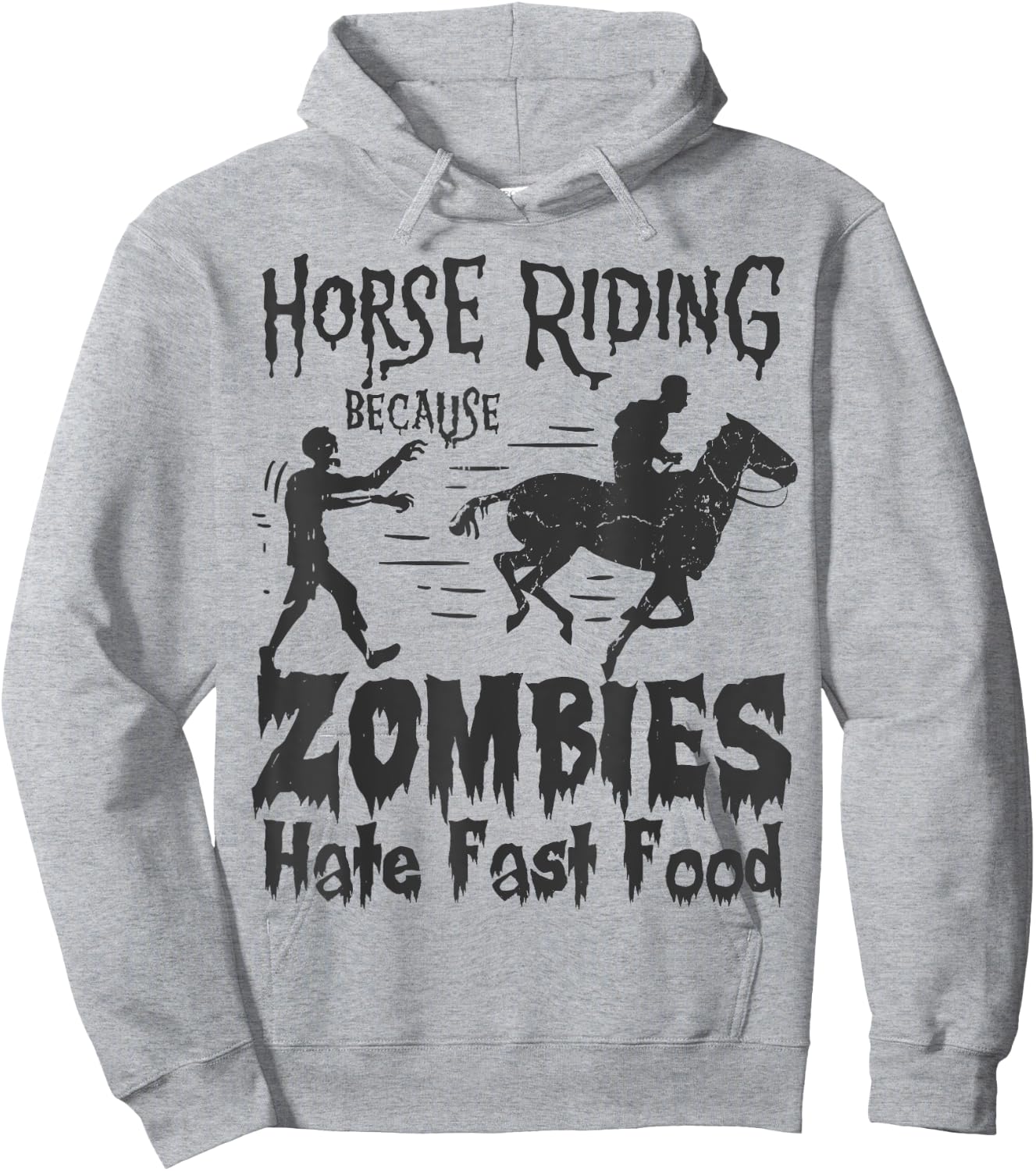 Horse Riding Funny Halloween Equestrian Hoodie - Hoodie | Ash