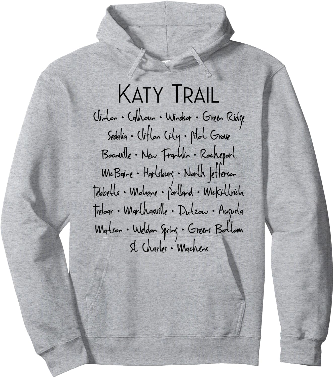 Katy Trail Missouri Trailheads Hoodie - Hoodie | Ash