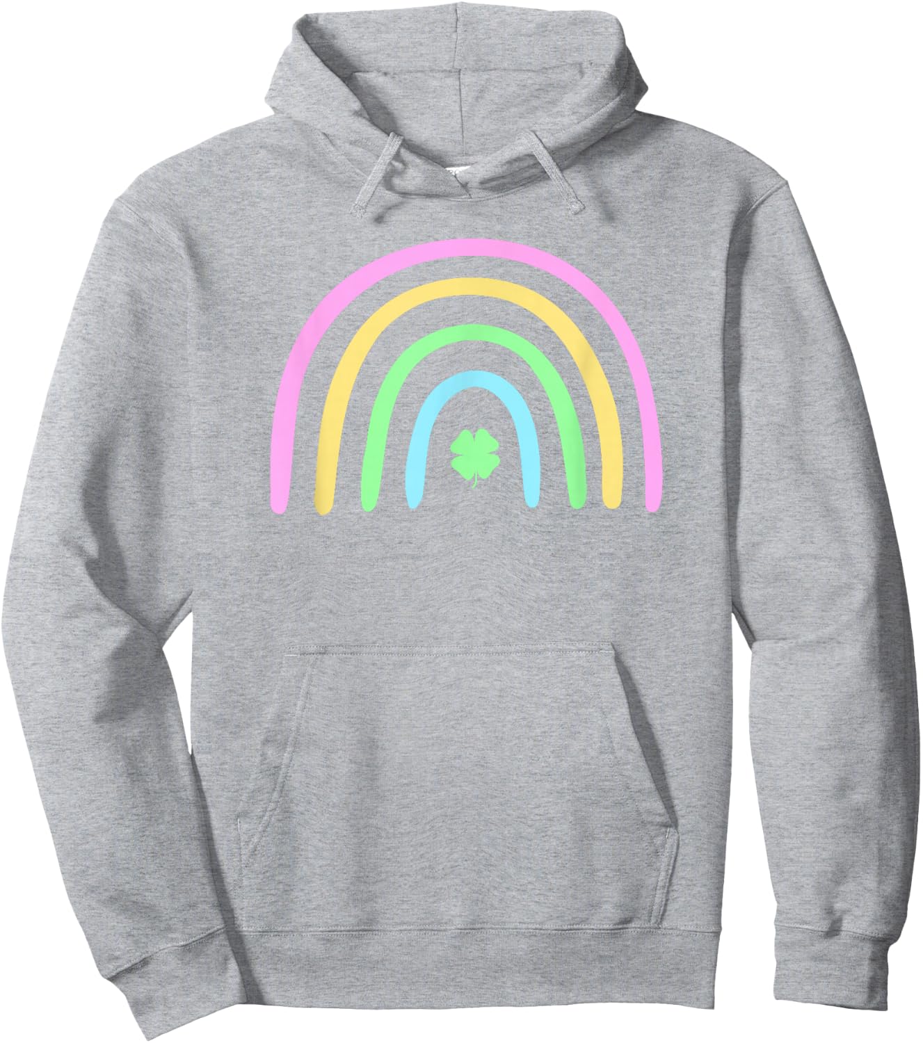 Four Leaf Clover Rainbow St Patrick's Day Hoodie - Hoodie | Ash