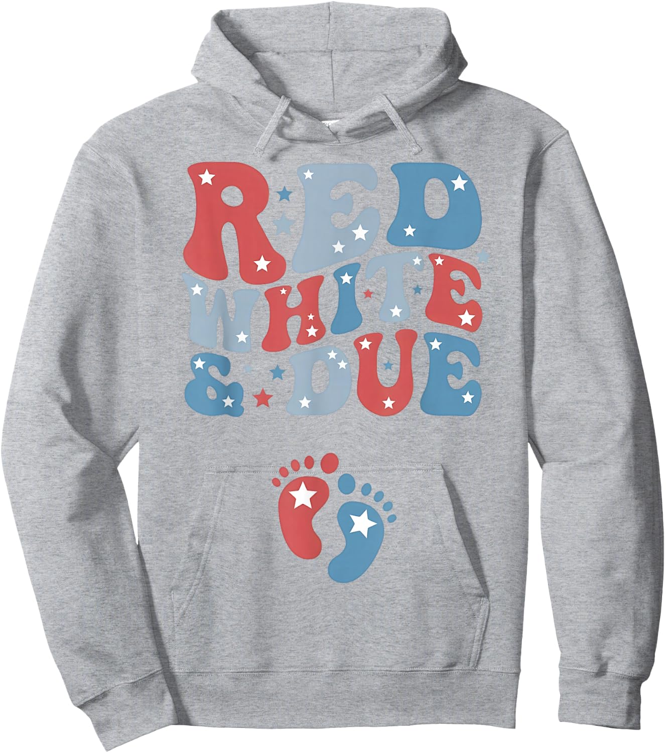 Red White and Due Gender Reveal Family Matching Hoodie - Hoodie | Ash