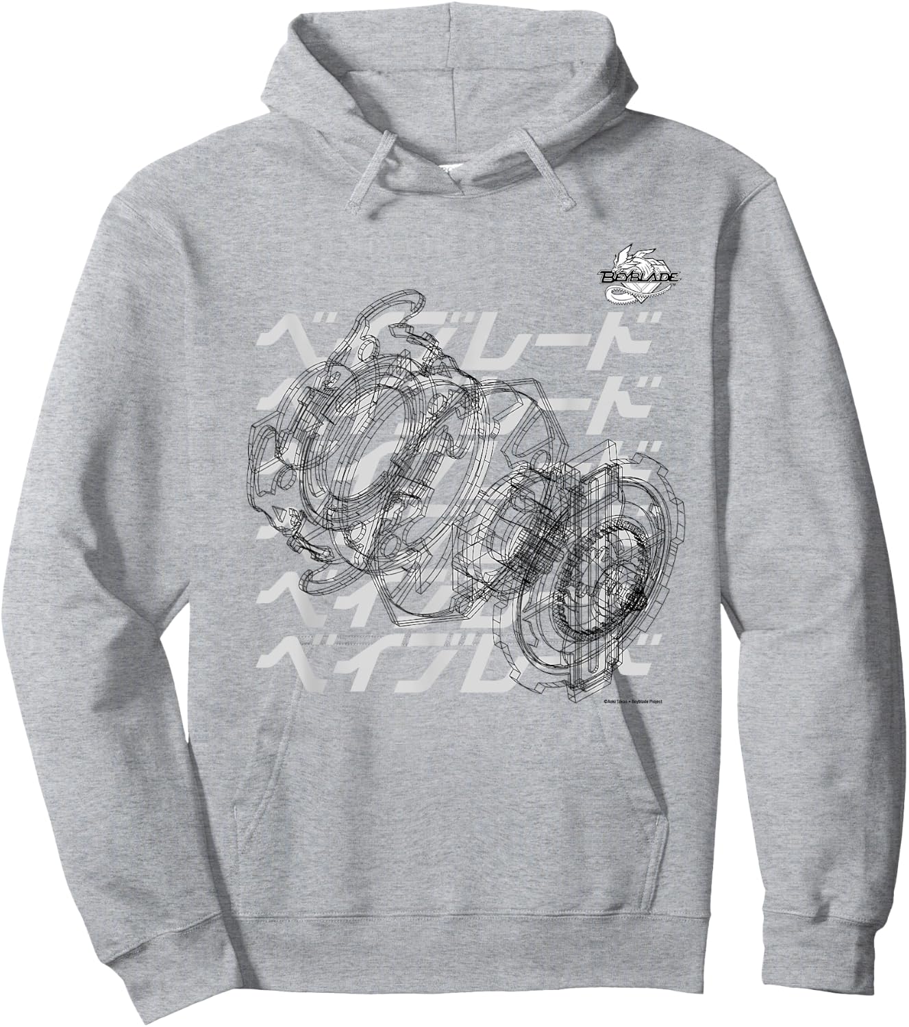 Beyblade Schematic Bey B&w Hoodie - Hoodie | Ash