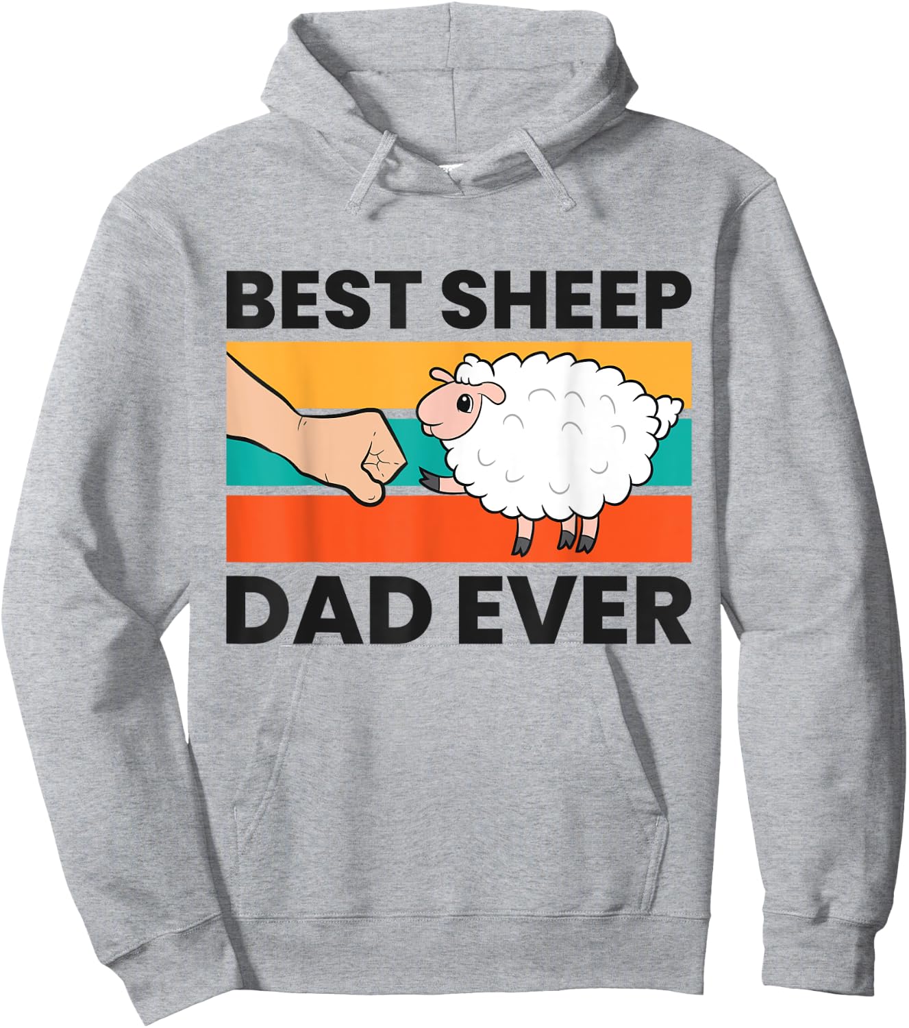 Best Sheep Dad Ever Cute Sheep Hoodie - Hoodie | Ash