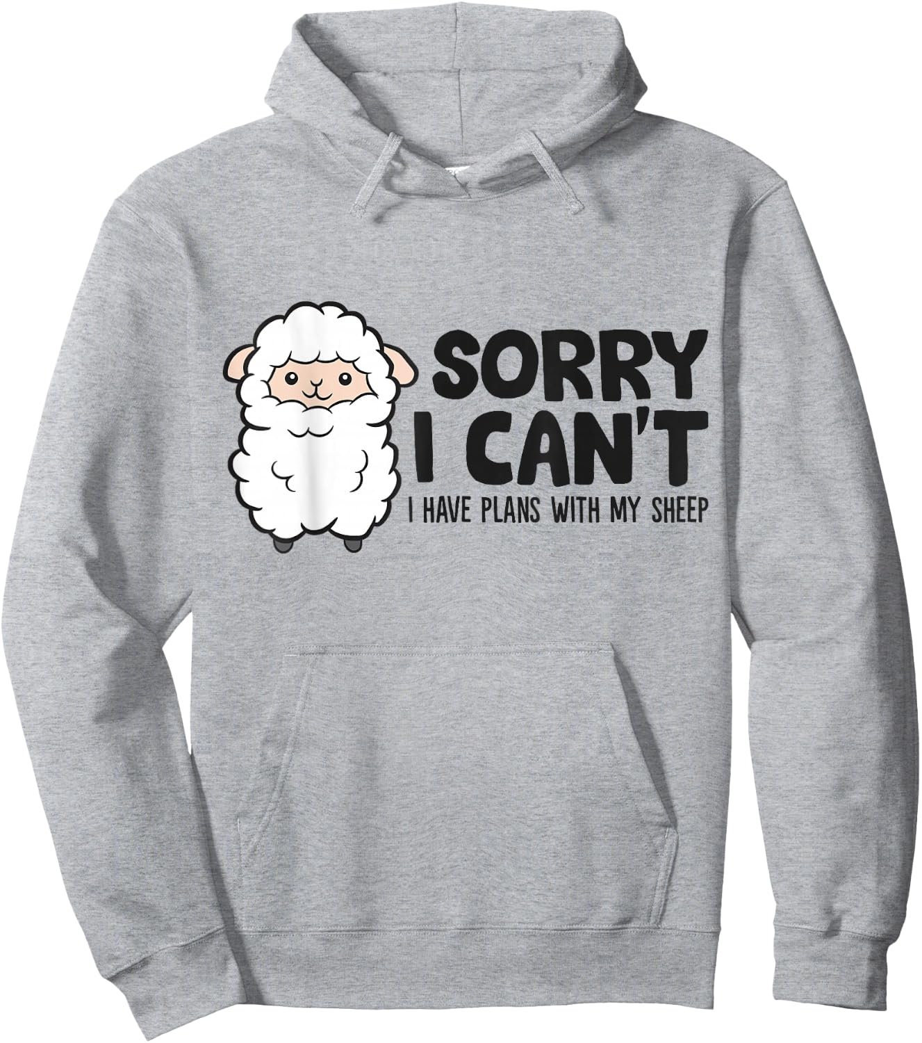 Sorry I Cant I Have Plans With My Sheep Hoodie - Hoodie | Ash