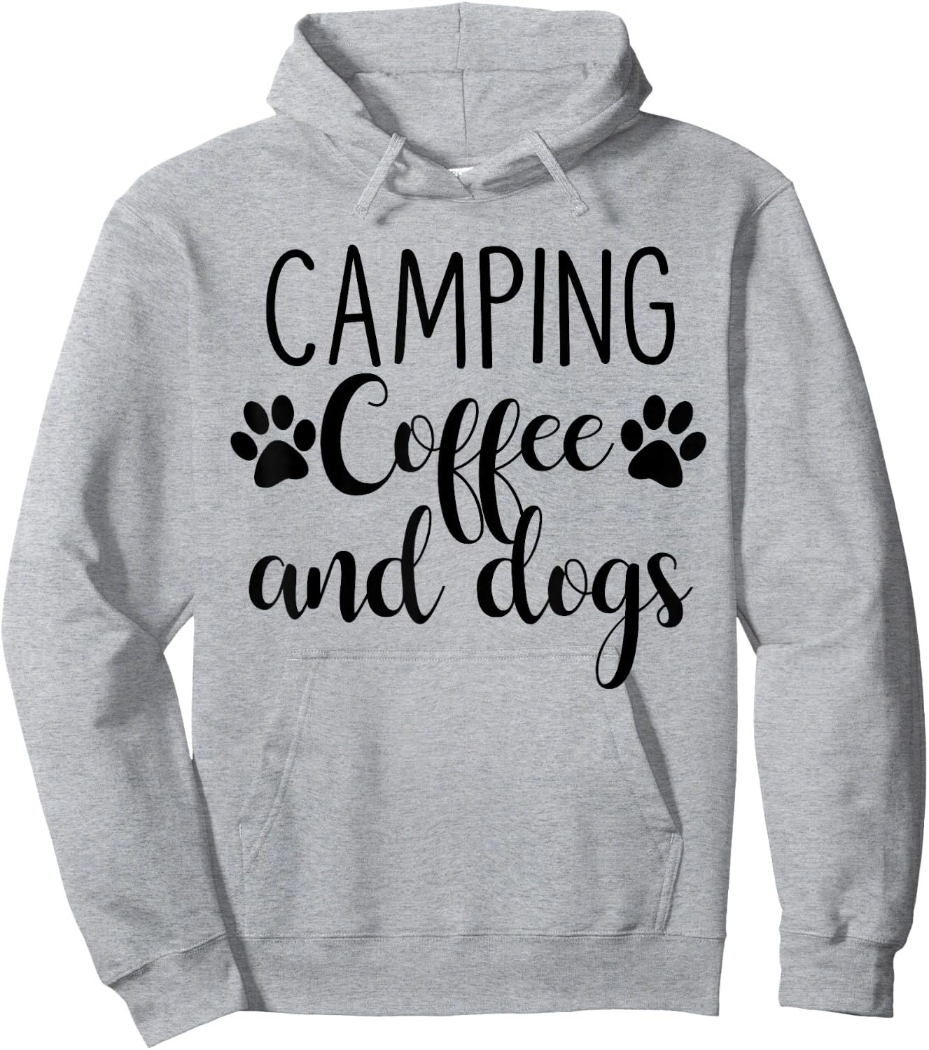 Camping Coffee And Dogs Hoodie - Hoodie | Ash