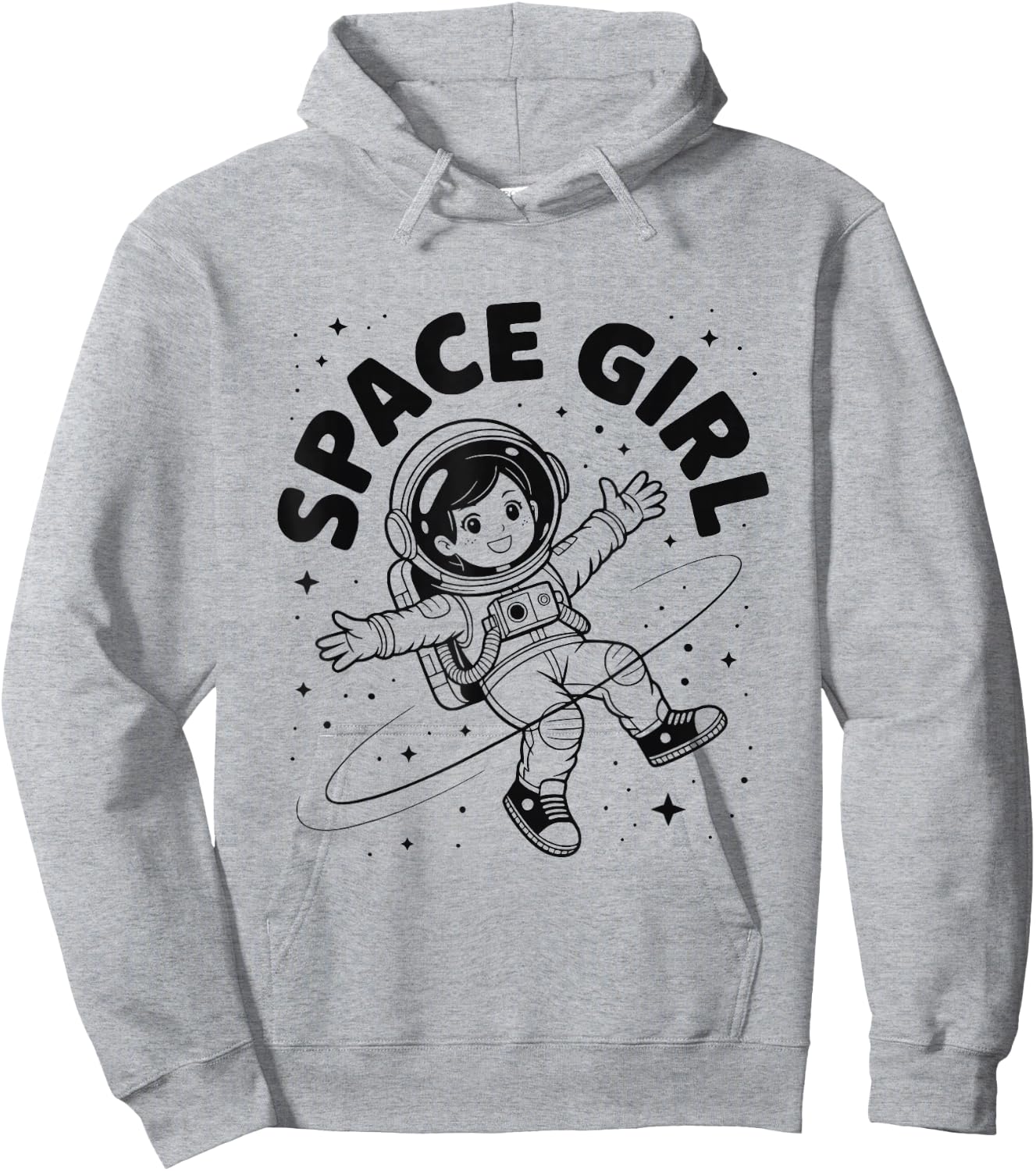 Funny Spaceman Space Girl Astronomy Astronauts Hoodie - Hoodie | Ash