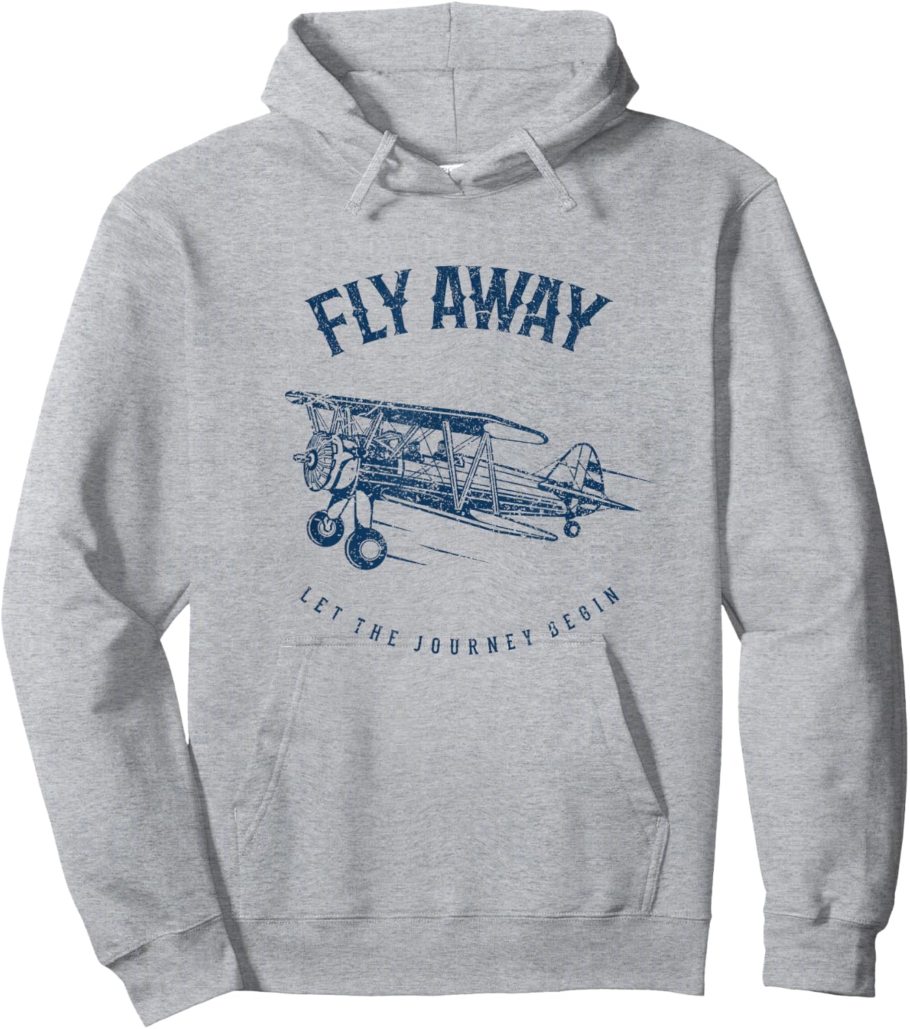 Classic Airplane Shirt Fly Away Hoodie - Hoodie | Ash