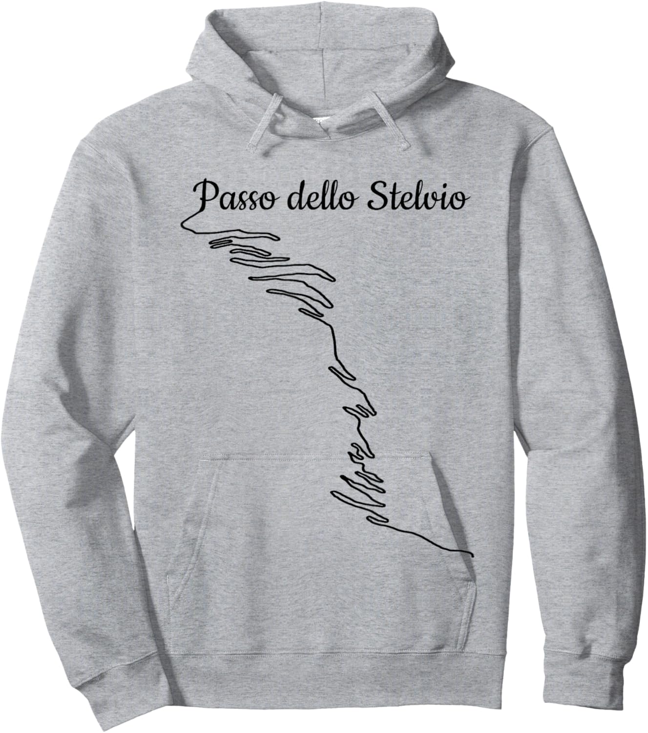 Passo dello Stelvio Bike Motorcycle and Cycling Hoodie - Hoodie | Ash
