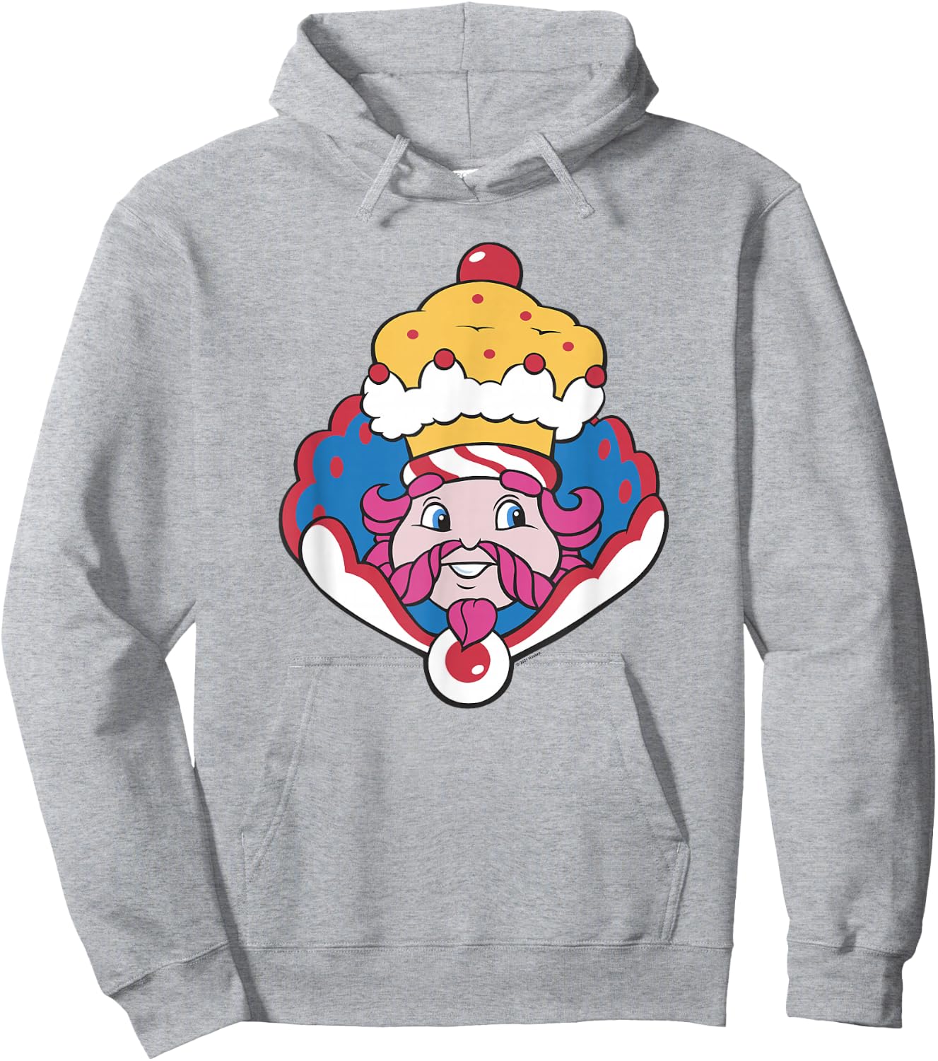 Candy Land Halloween King Kandy Big Face Hoodie - Hoodie | Ash