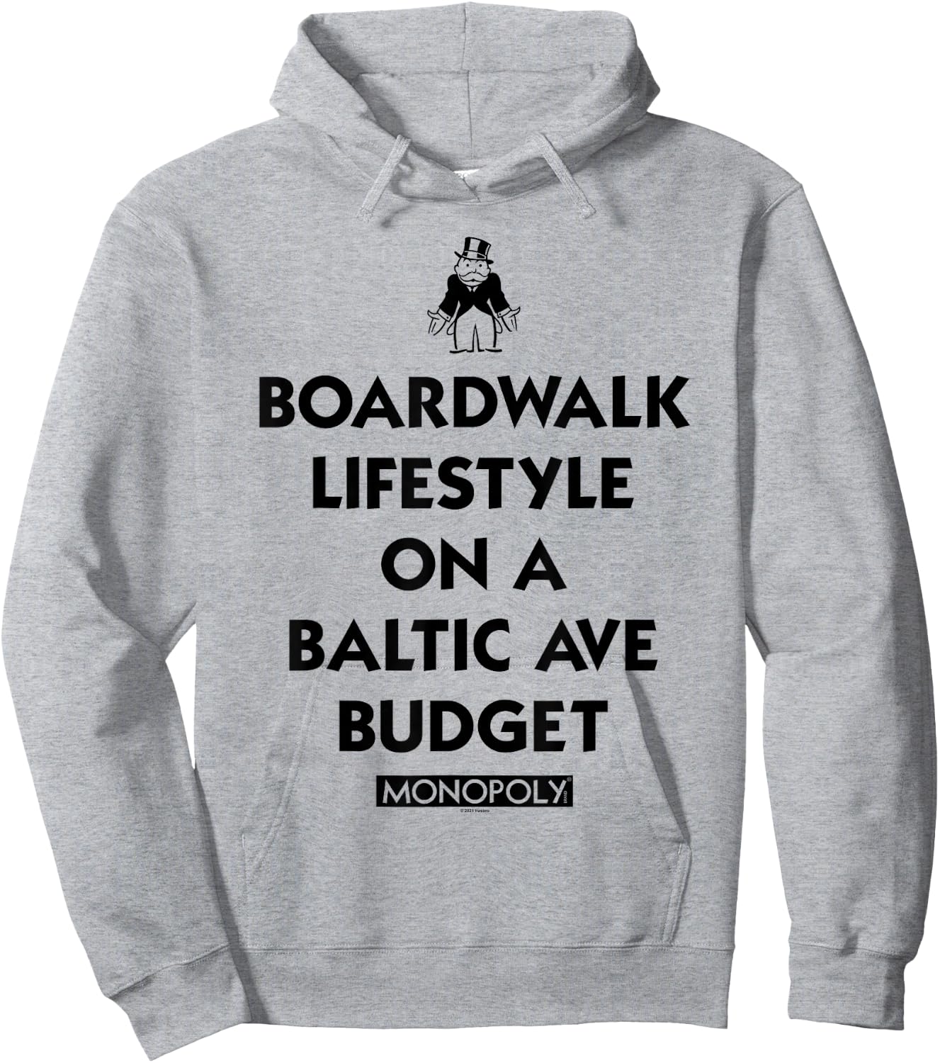 Monopoly Boardwalk Lifestyle, Baltic Ave Budget Hoodie - Hoodie | Ash