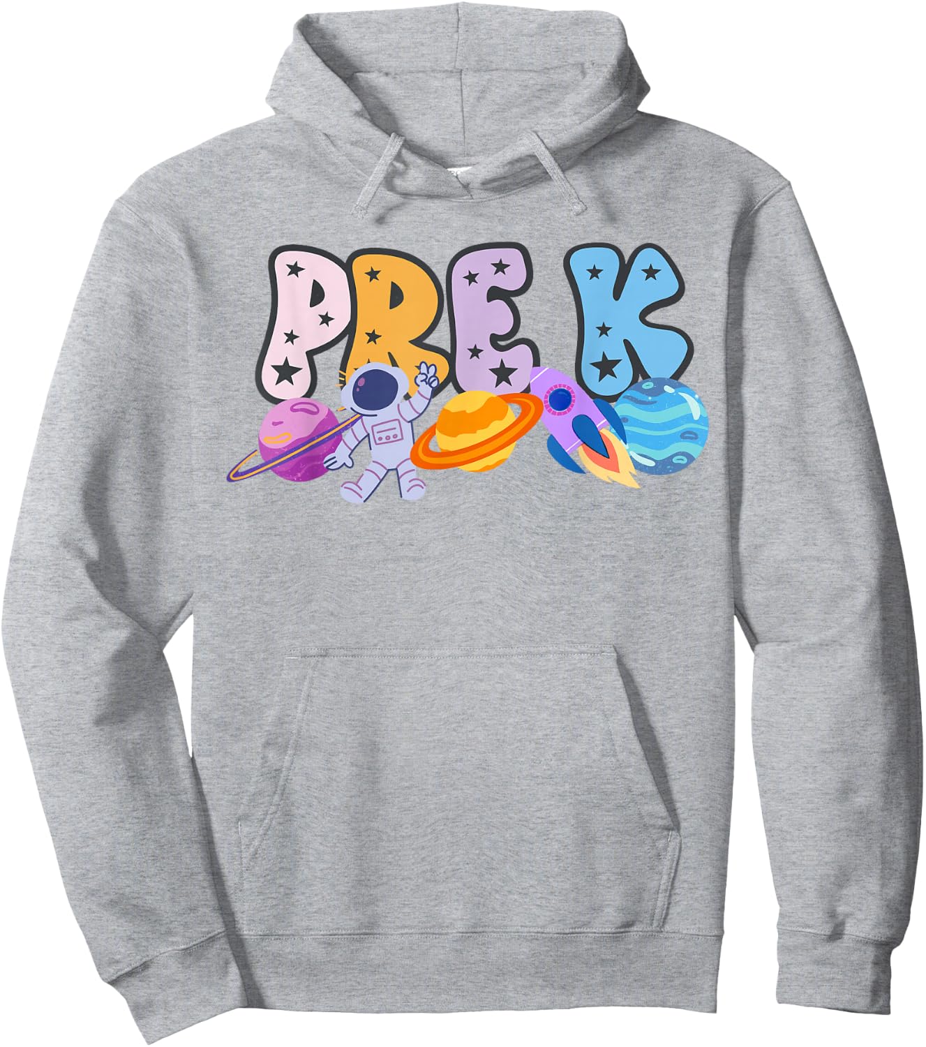 Pre K Grade Outer Space Solar System Planet Hoodie - Hoodie | Ash