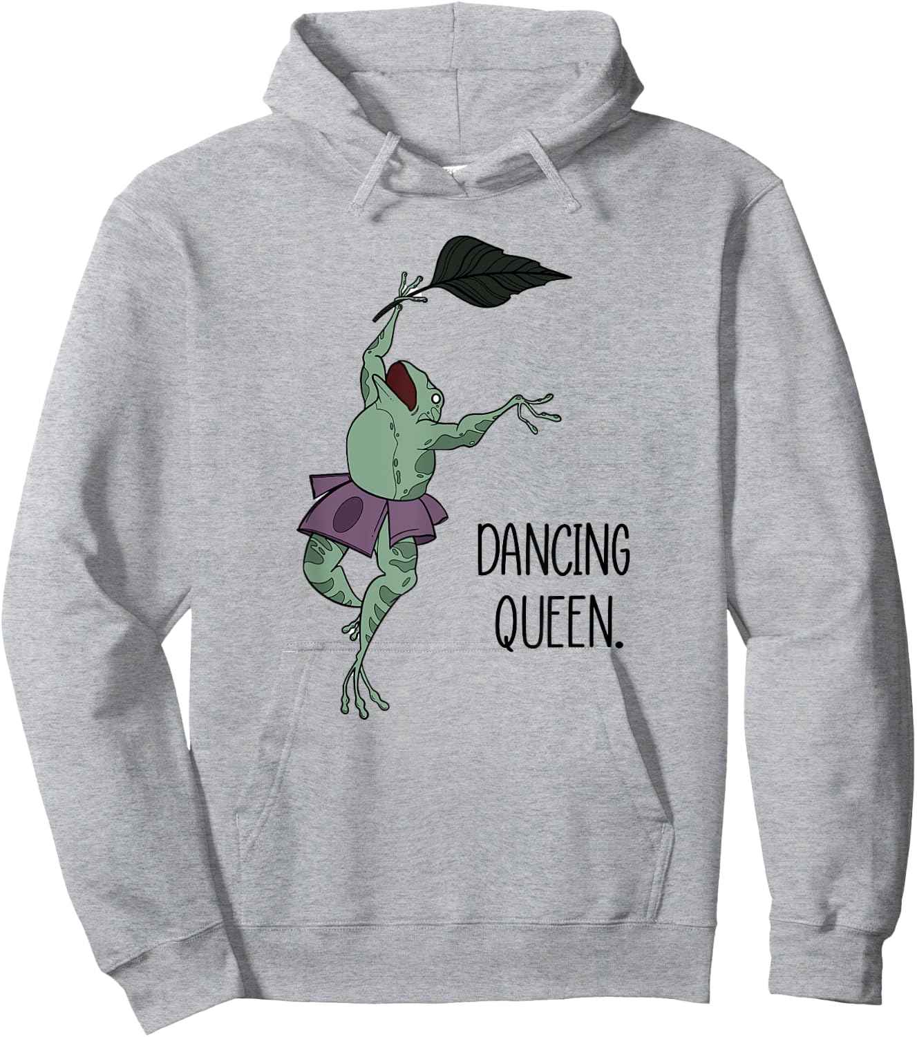 Dancing Queen Frog Ballet Dance Hoodie - Hoodie | Ash