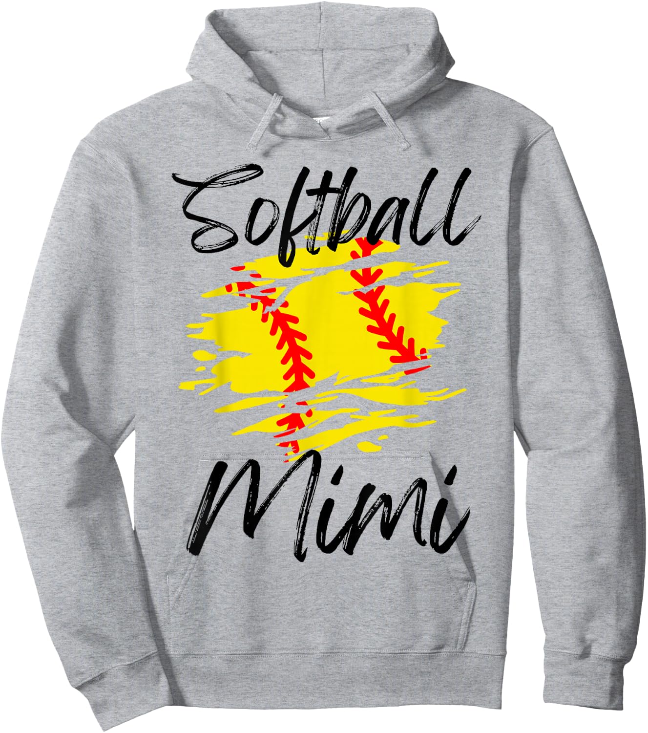 Softball Mimi Funny Ball Mom Softball Mimi Cute Hoodie - Hoodie | Ash