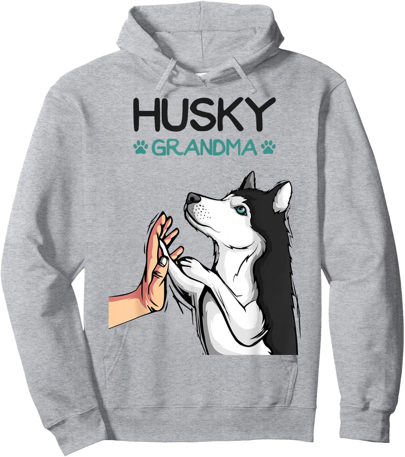 Husky Grandma Dog Mom Lover Women Hoodie - Hoodie | Ash