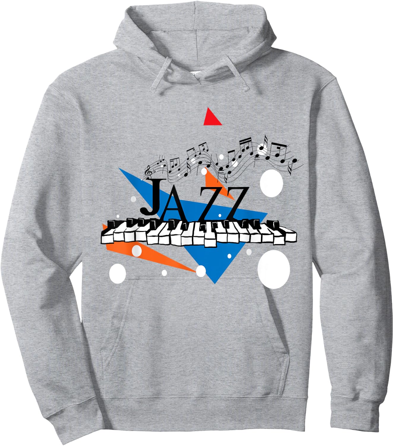 Jazz Piano Player with Keys for Music Teachers Hoodie - Hoodie | Ash