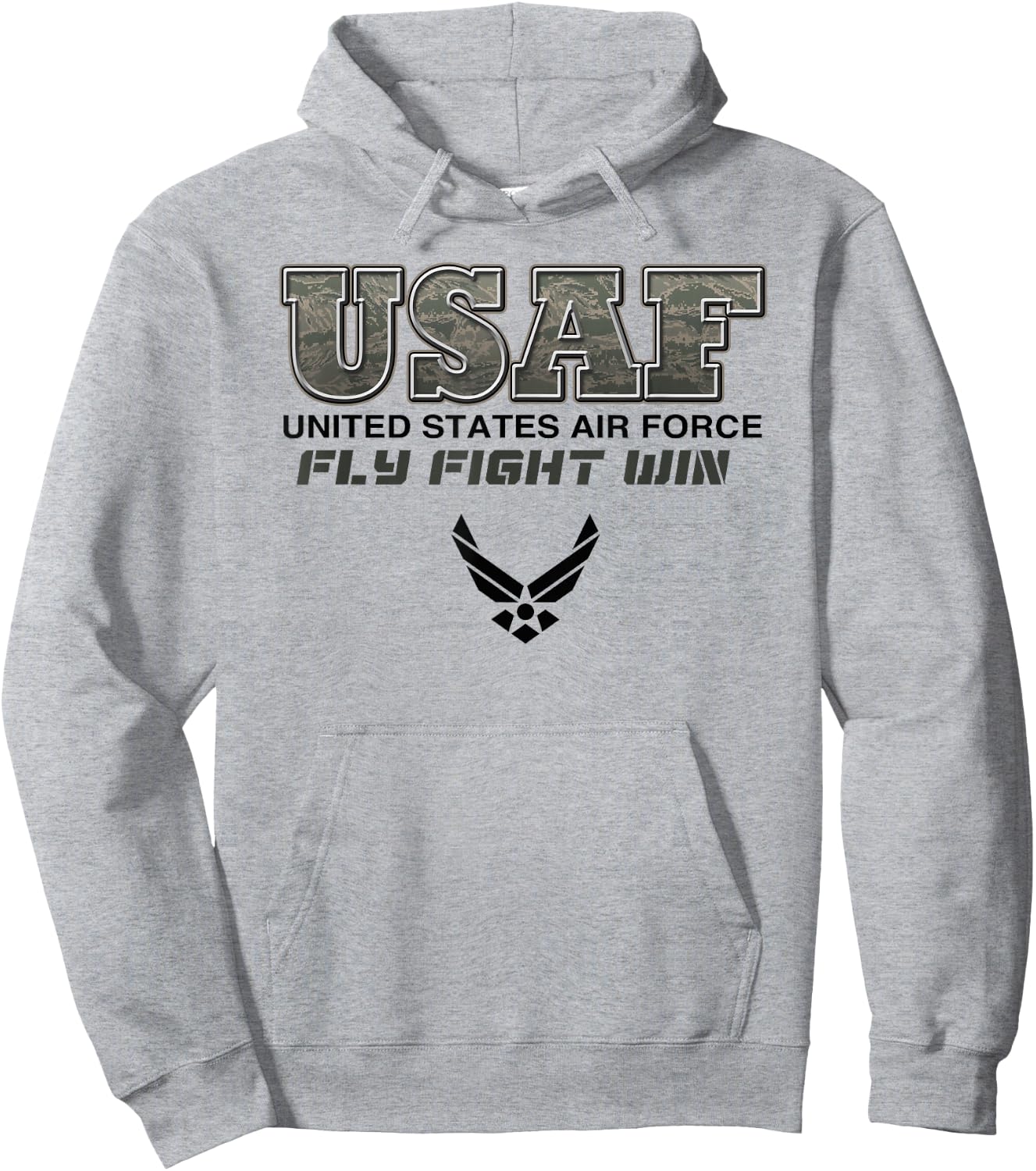 Usaf - United States Air Force Fly Fight Win Hoodie - Hoodie | Ash