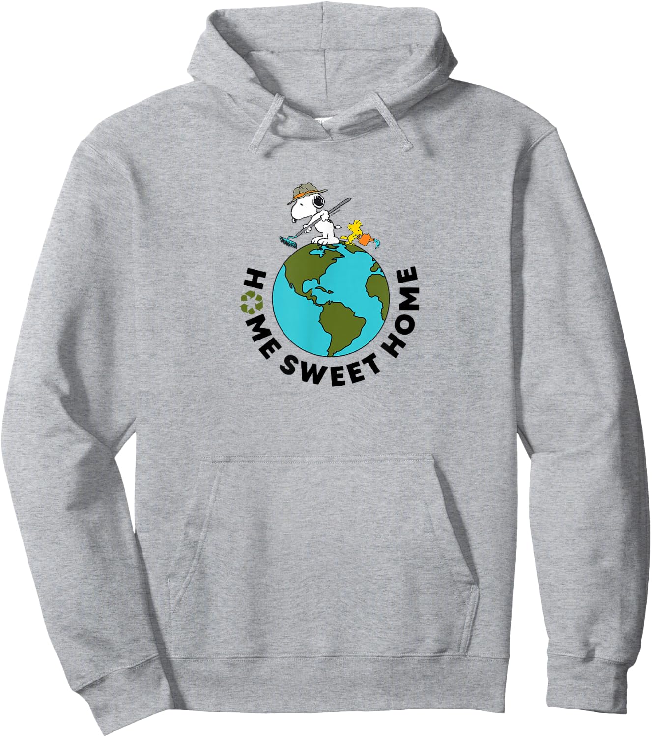 Peanuts - Earth Day Snoopy Home Sweet Home Hoodie - Hoodie | Ash