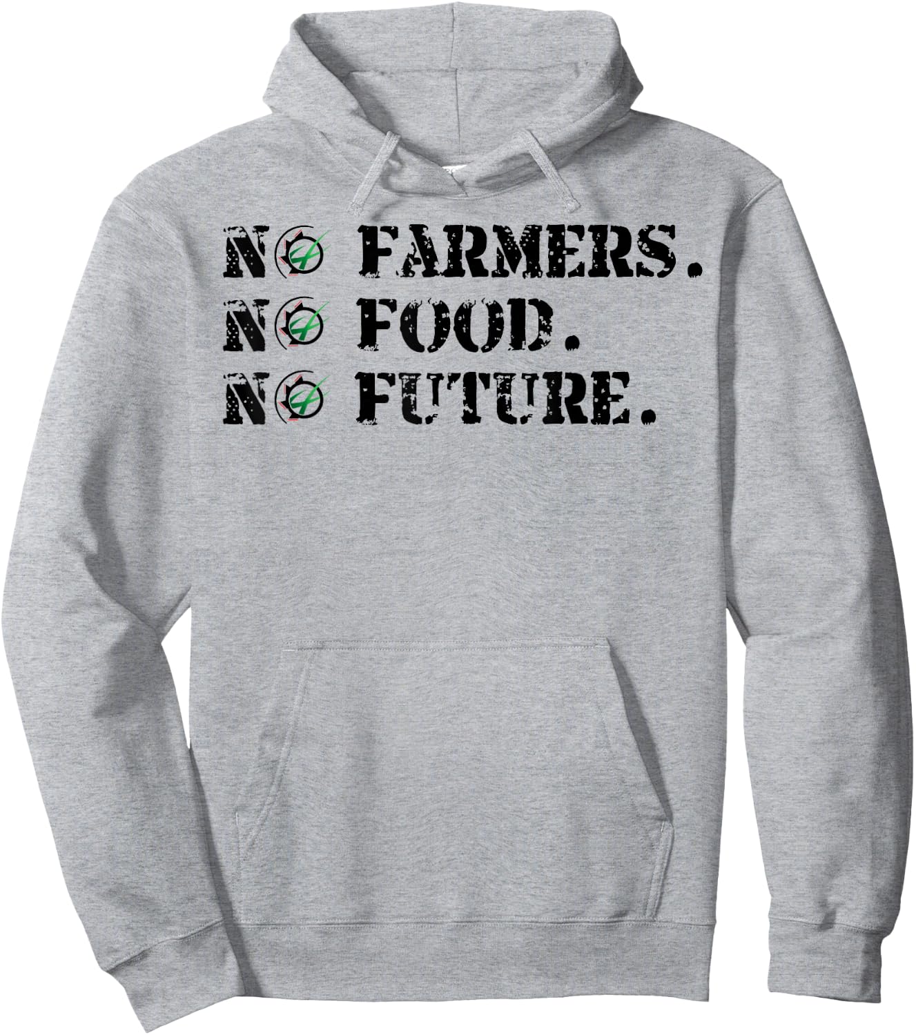 No Farmers No Food No Future Hoodie - Hoodie | Ash